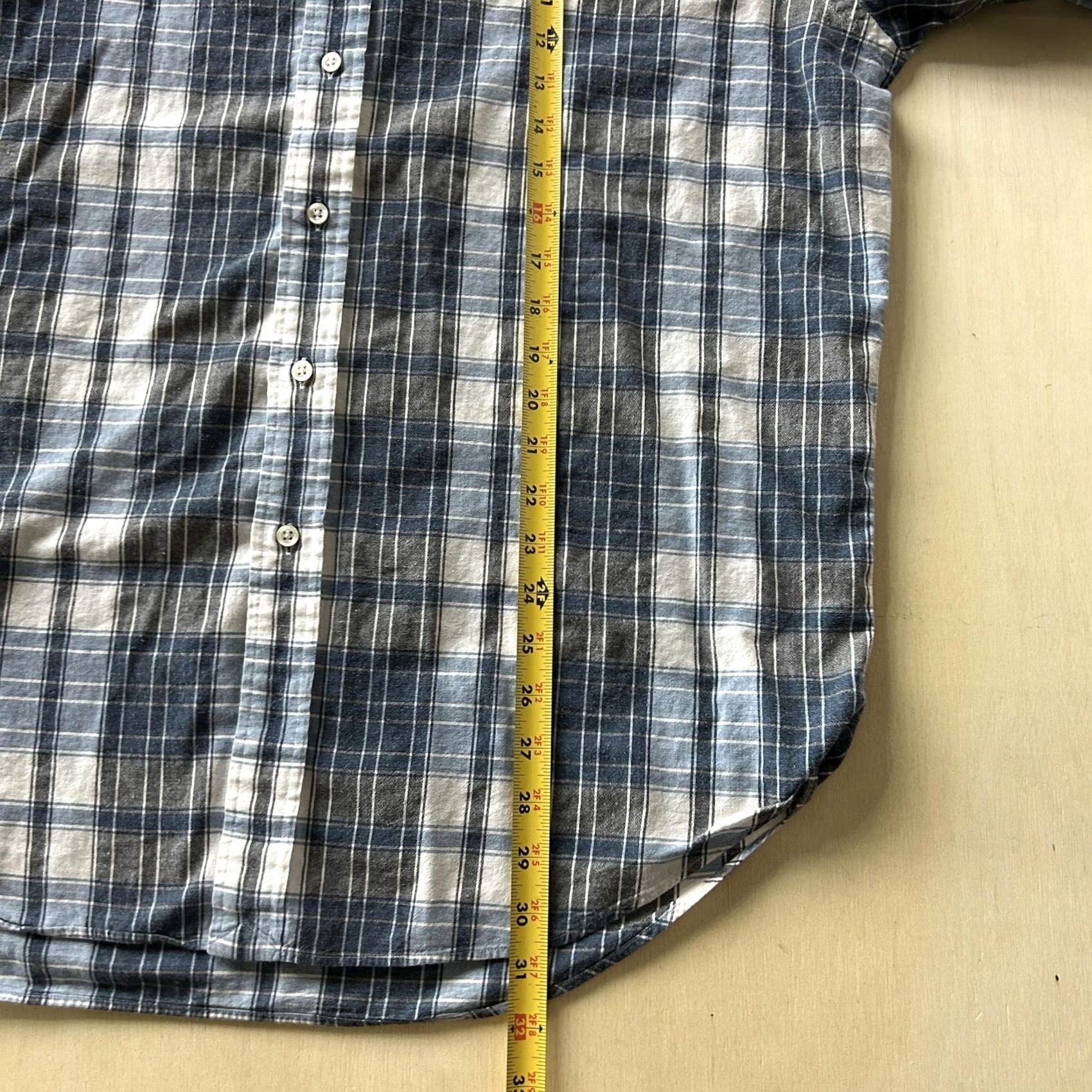 Ralph Lauren Ralph Lauren Shirt Mens Large Blue Plaid Short Sleeve Button Up Blake Cotton Shirt Size US L / EU 52-54 / 3 - 6 Thumbnail