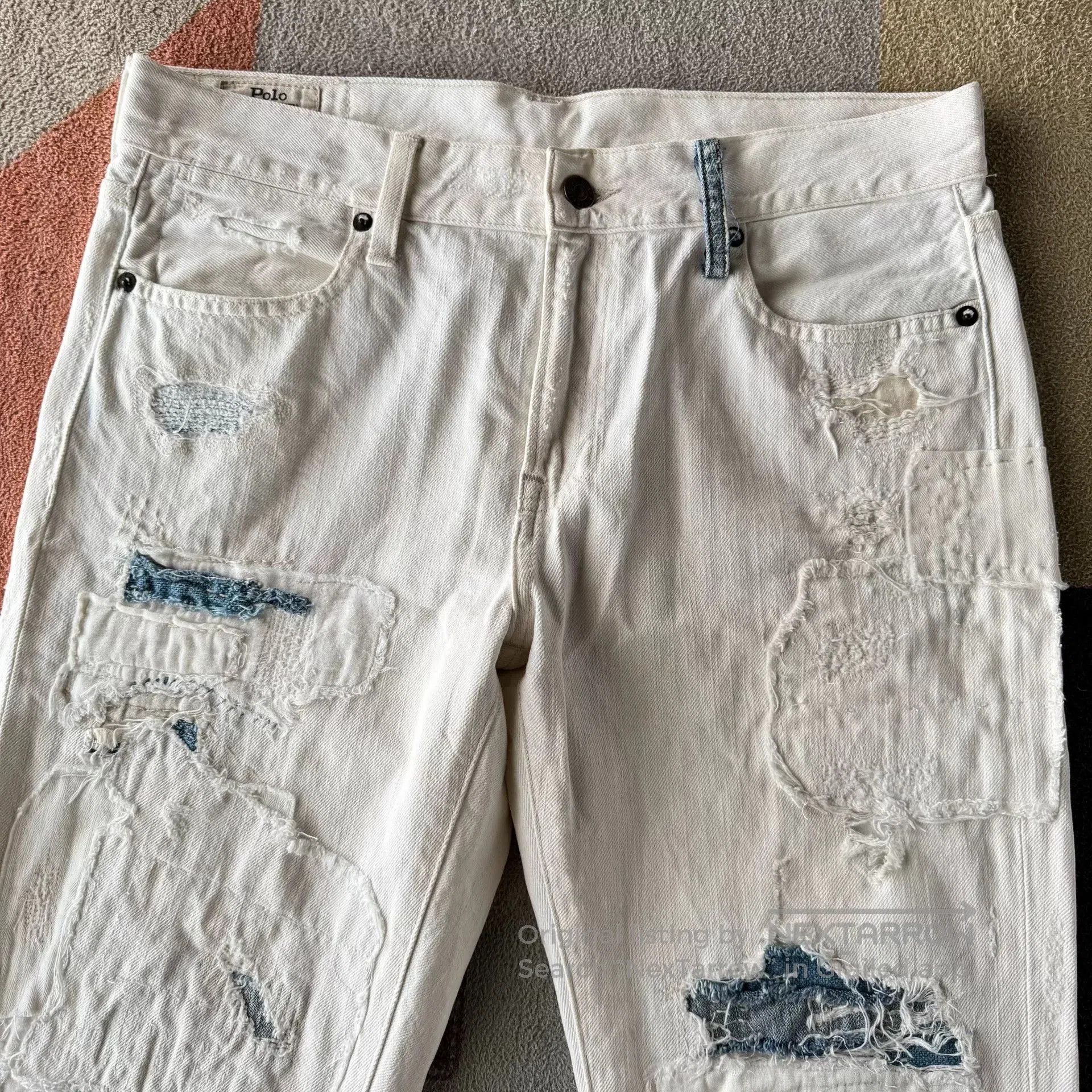 Polo Ralph Lauren Ralph Lauren Polo White Distressed Jeans. Size US 29 - 2 Thumbnail