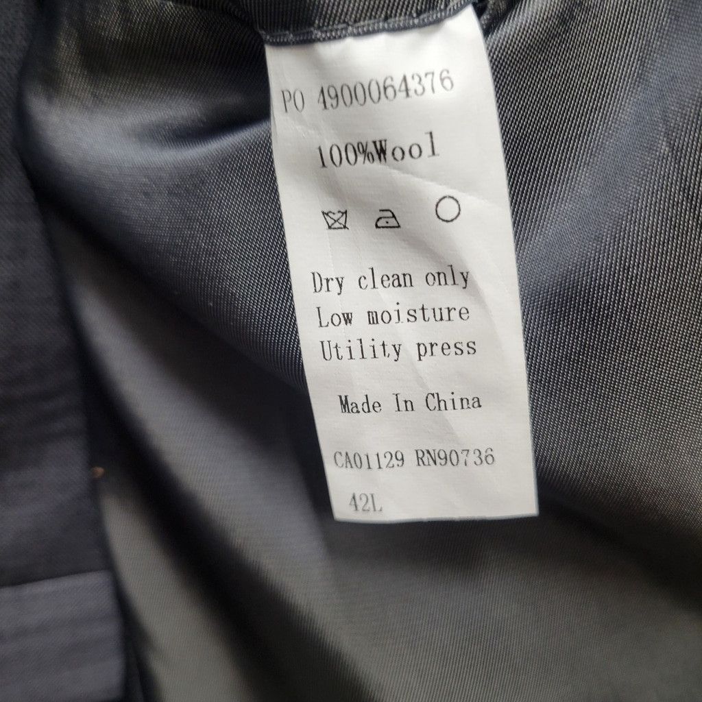 Calvin Klein Calvin Klein 2-Button Side-Vent Wool Suit 42L Pants 36/32 Size 42L - 11 Thumbnail