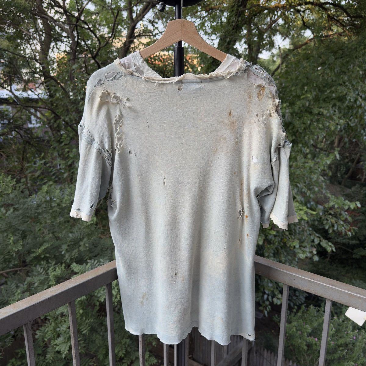 Vintage 40s Thrashed Distressed Safety Pin Pocket Tee ERD Grunge Size US L / EU 52-54 / 3 - 11 Thumbnail