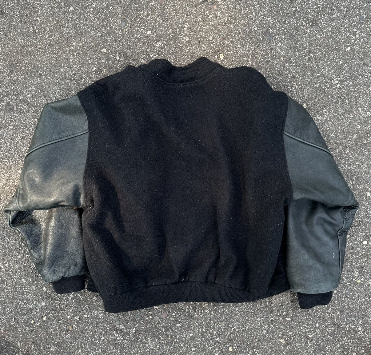 Golden Bear Heavyweight black bomber, leather jacket (authentic vintage) Size US L / EU 52-54 / 3 - 4 Thumbnail
