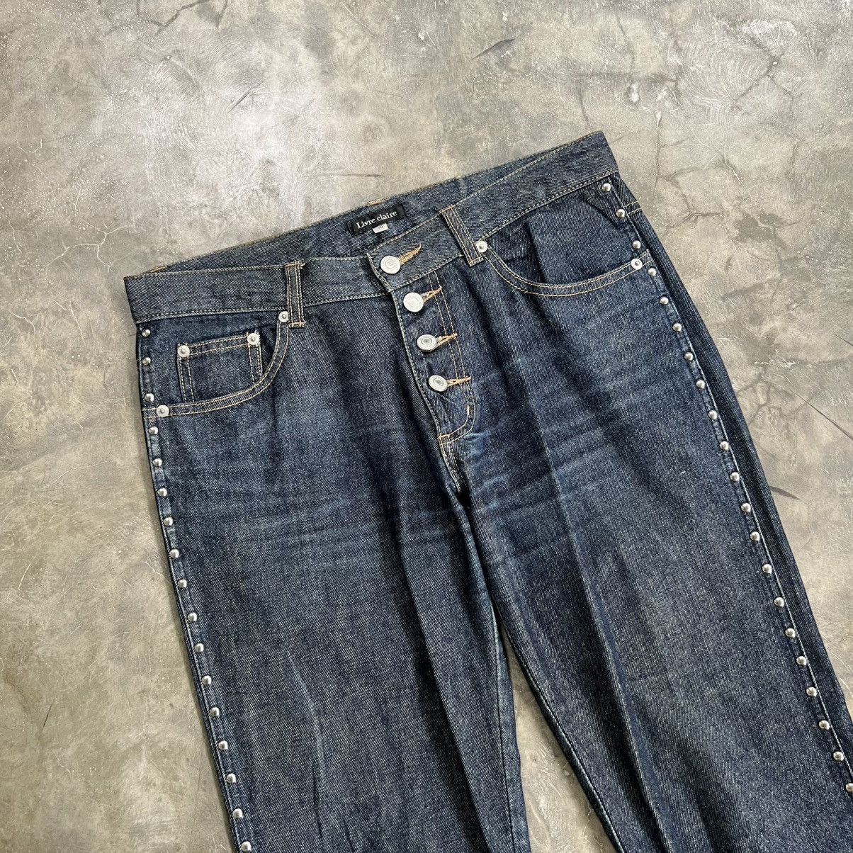 Hysteric Glamour 2000s Livre Claire Studed Flare Jeans Size US 33 - 3 Thumbnail