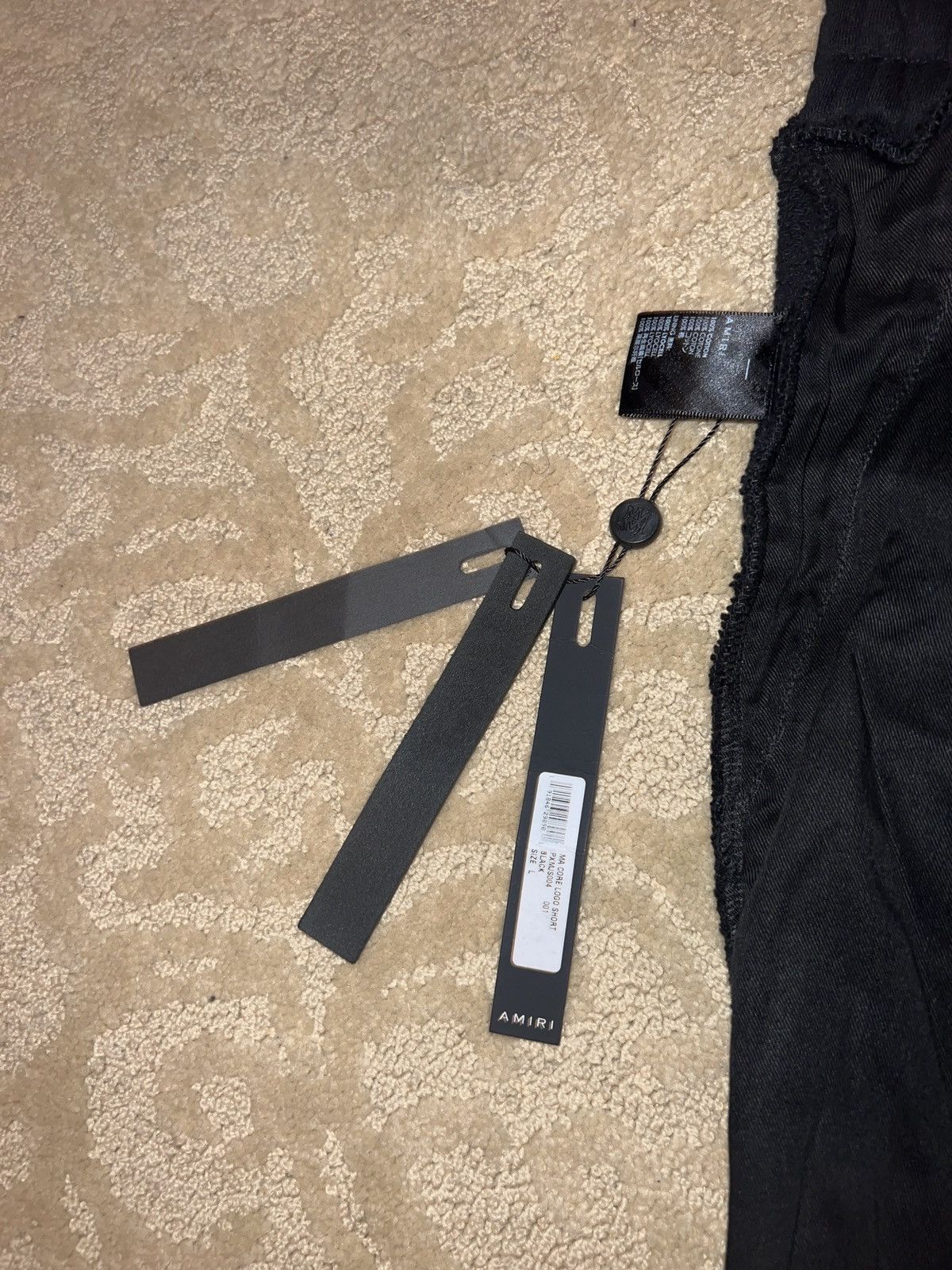 Amiri MA Core Logo Drawstring Short Black SZ Large Size US 32 / EU 48 - 7 Thumbnail