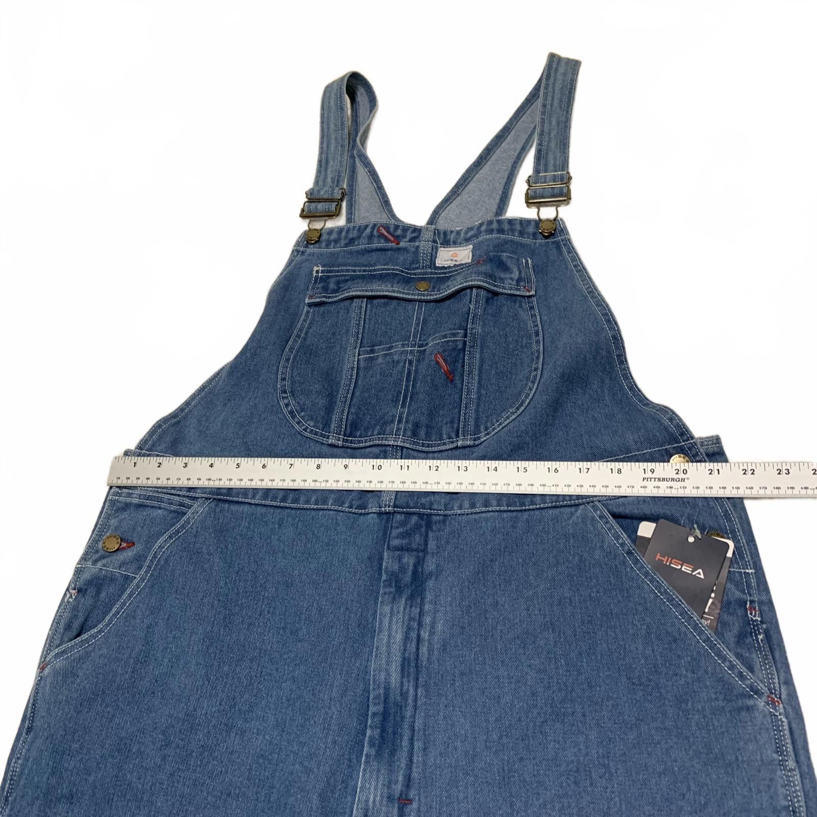HIDEAWAYS NWT Hisea Men's Blue Denim Overalls 40W x 30L Cotton Size US 40 / EU 56 - 8 Thumbnail
