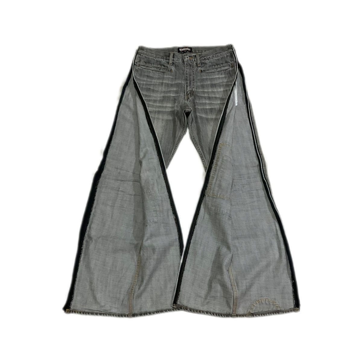 Hysteric Glamour × Japanese Brand × Le Grande Bleu (L.G.B.) 🔥Sick Y2K Nick Ashley Zipper Flared Denim Size US 30 / EU 46 - 1 Thumbnail