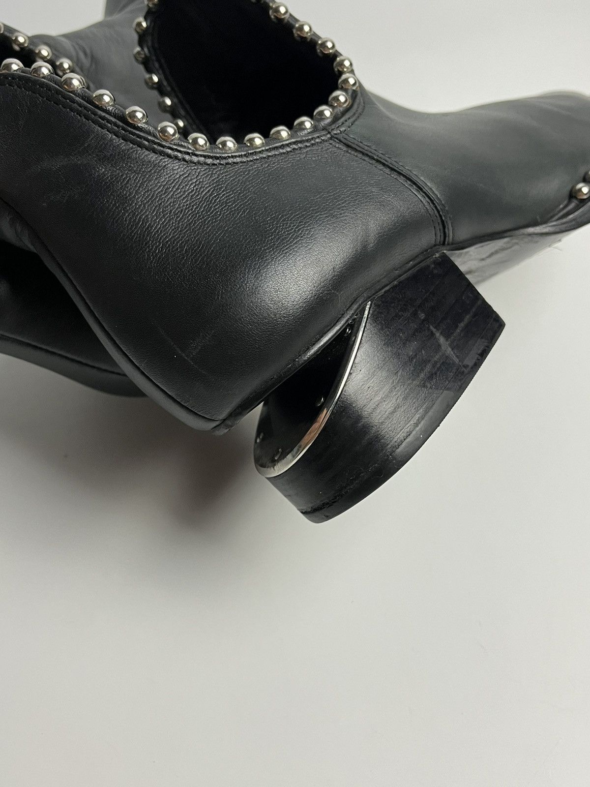 Alexander Wang Alexander Wang Studded Kori Cutout Heel Leather Ankle Boots Size US 8 / IT 38 - 9 Thumbnail