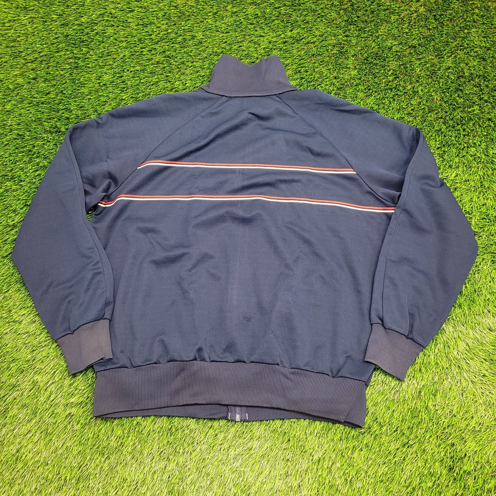 Adidas Vintage 90s ADIDAS Trefoil Track Jacket XL 24x25 Crop Blue Size US XL / EU 56 / 4 - 2 Thumbnail