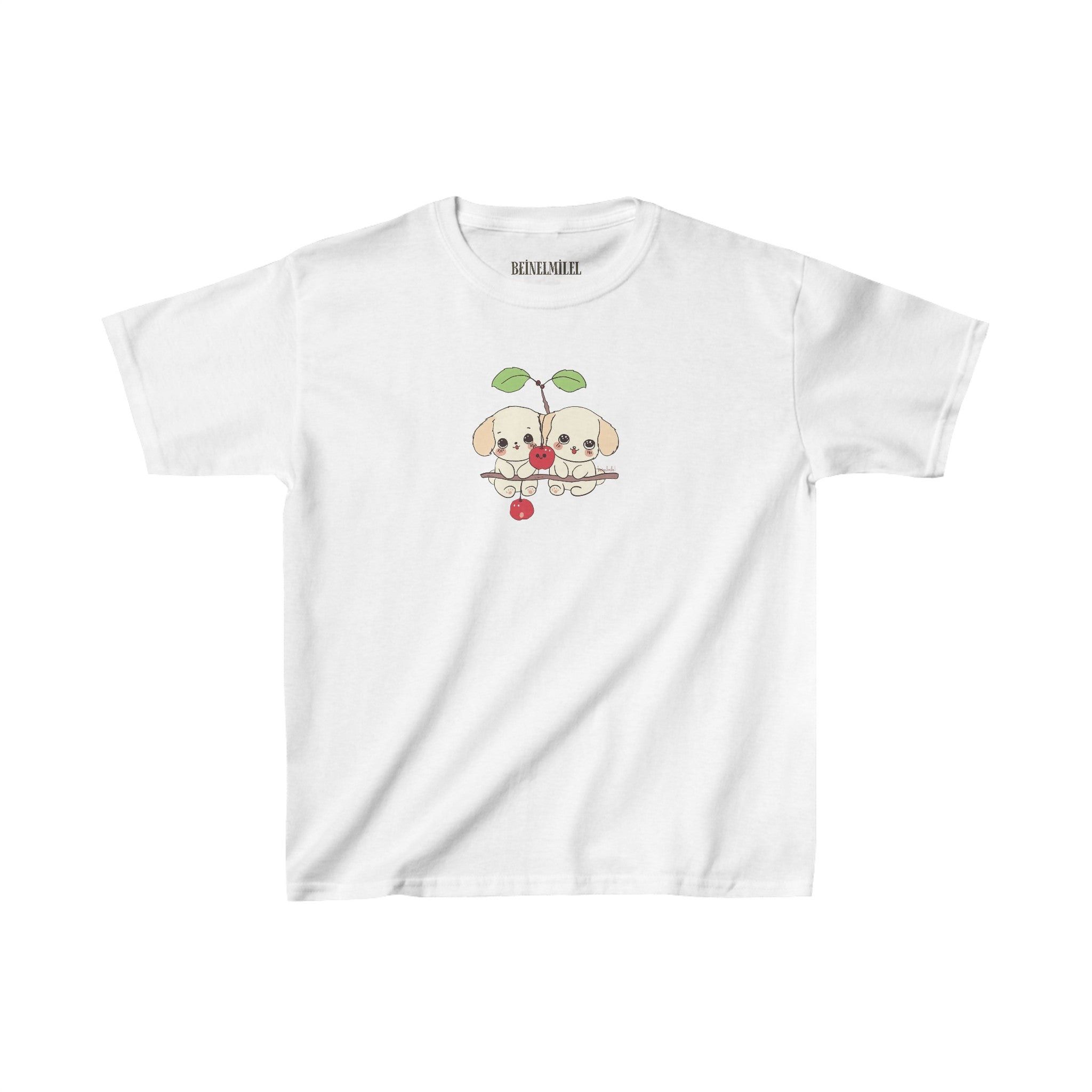 Designer Puppies on Tree - Baby Tee Size M / US 6-8 / IT 42-44 - 2 Thumbnail