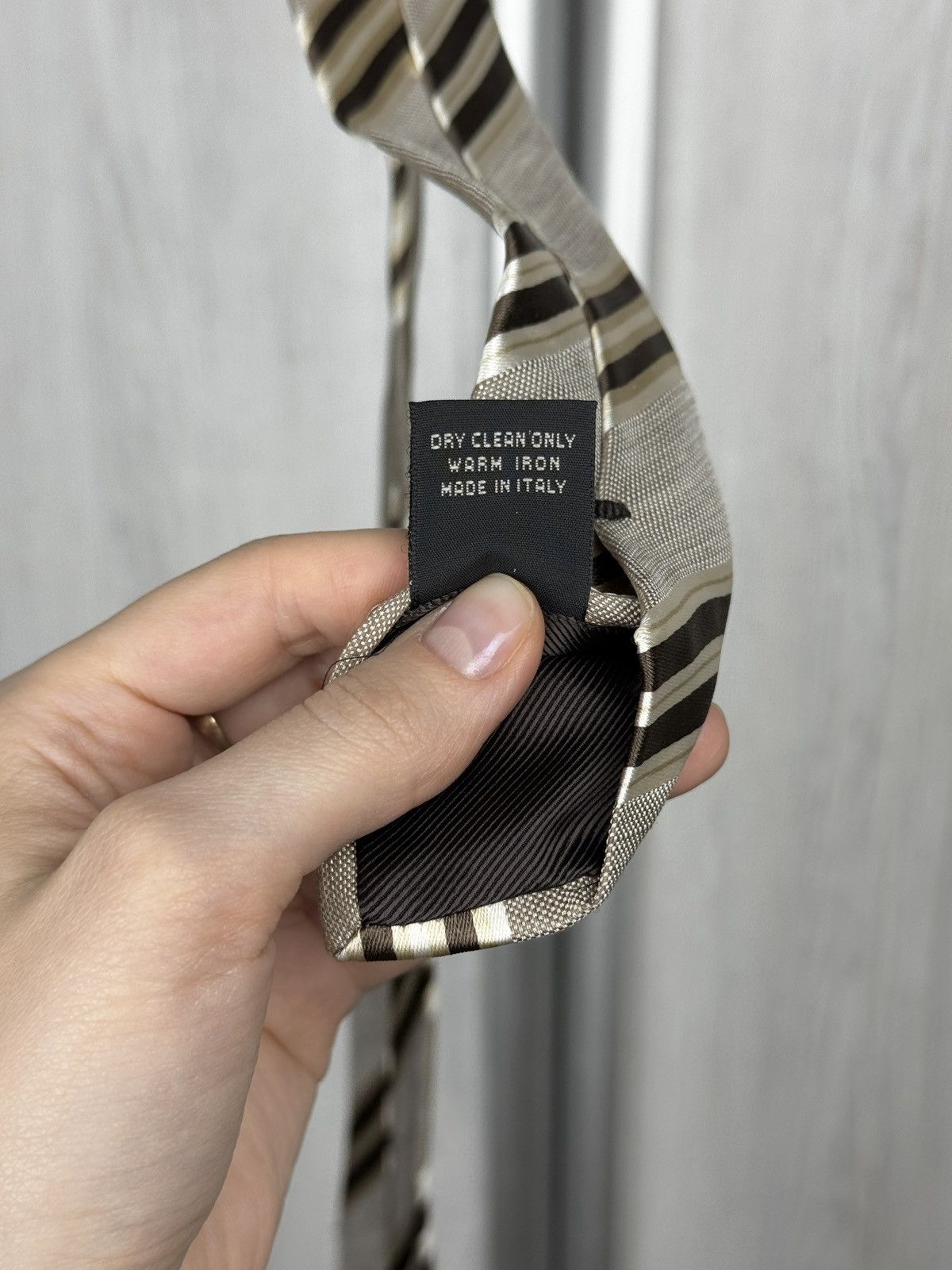 Ermenegildo Zegna NEW ERMENEGILDO ZEGNA Tie Silk Linen Grey Italy Authentic Size ONE SIZE - 8 Thumbnail