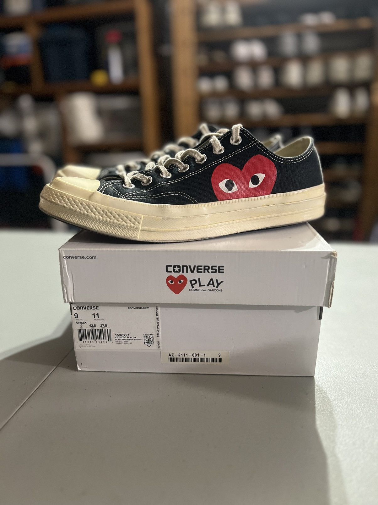 Converse comme des garcons box best sale