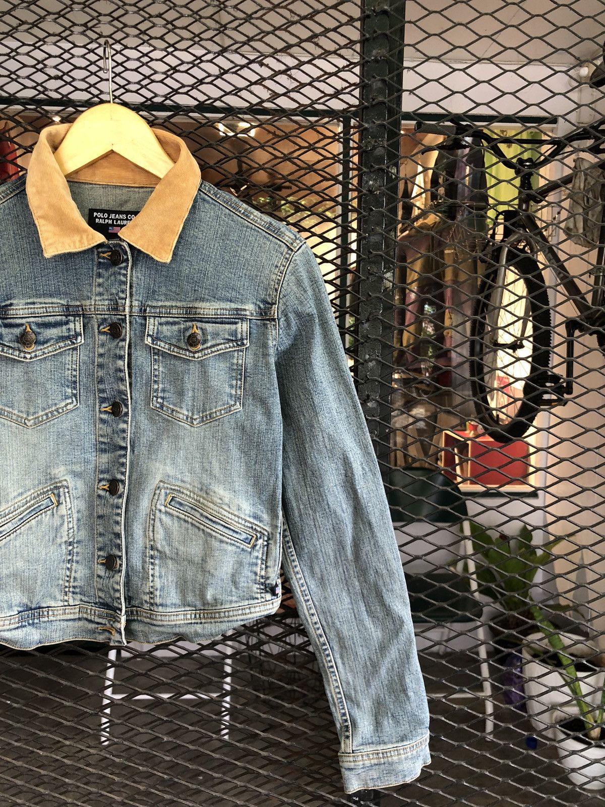 Polo Ralph Lauren × Vintage POLO JEANS RALPH LAUREN DENIM JACKET AMERICAN FLAG Size S / US 4 / IT 40 - 3 Thumbnail