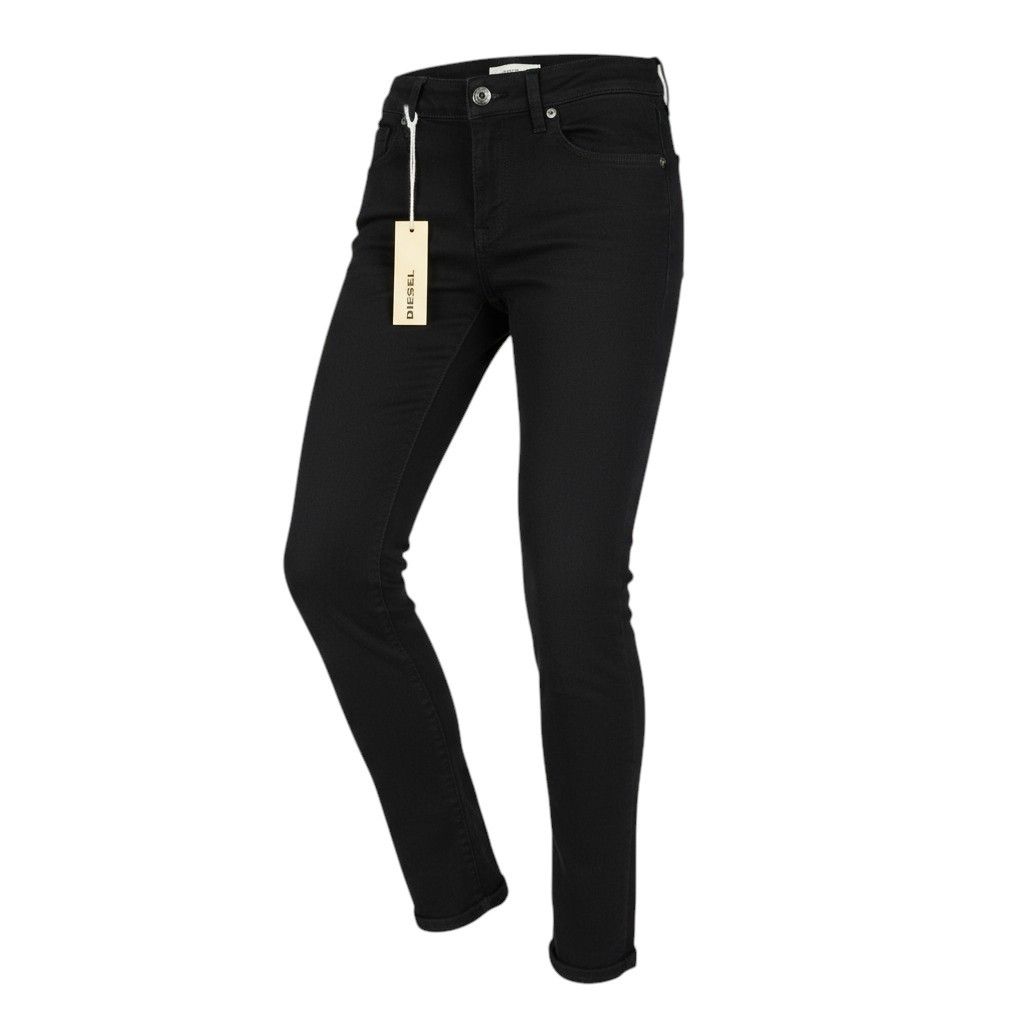 Diesel GROUPEE 0R84A W23/L32 Low Waist Slim Black Jeans 54996 Size 23" - 1 Thumbnail