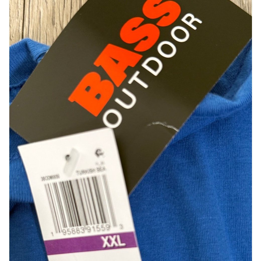 Bass Pro Shops Bass Outdoor Logo Graphic SS Crewneck T-Shirt Blue XXL 2XL Size US XXL / EU 58 / 5 - 5 Thumbnail