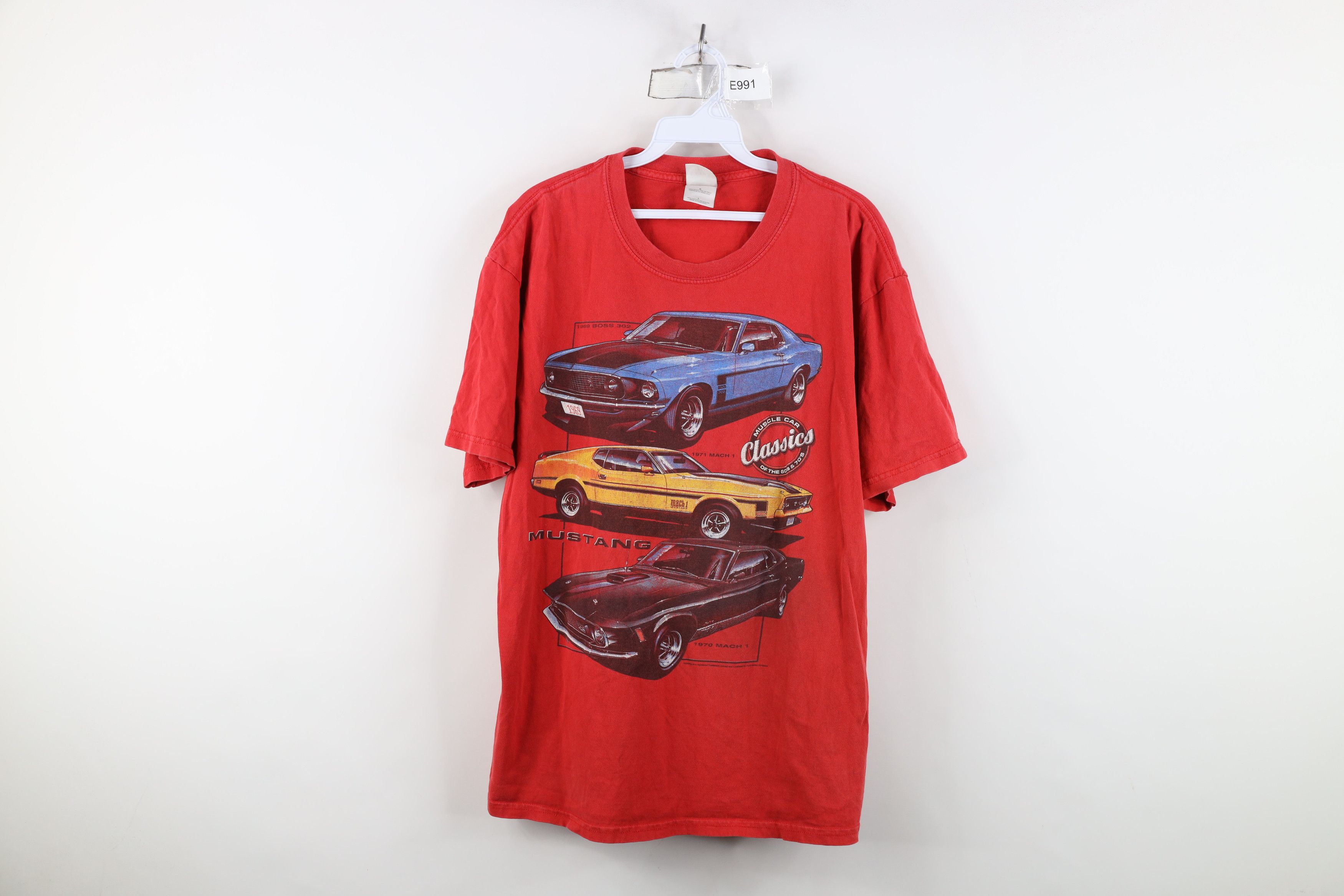 Vintage Vintage Y2K Ford Motor Co Mustang Muscle Car T-Shirt Red Size US L / EU 52-54 / 3 - 1 Thumbnail