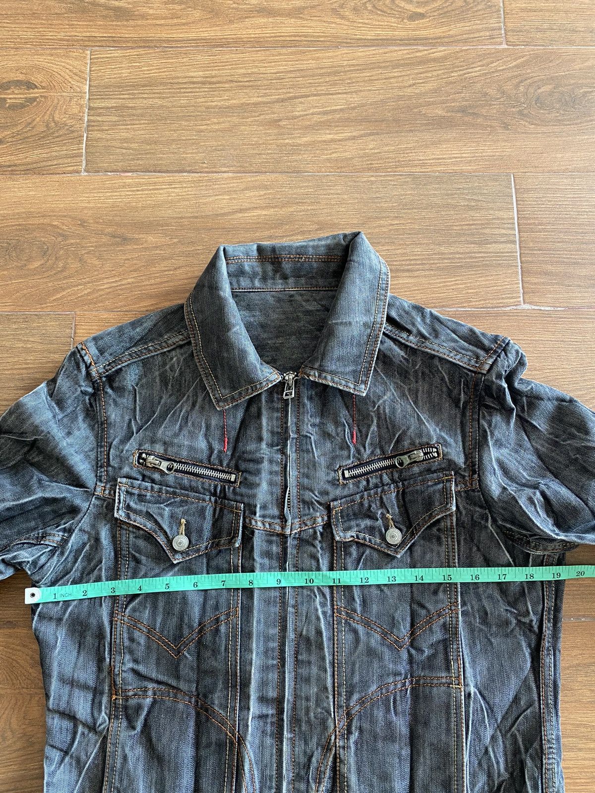 If Six Was Nine × Japanese Brand × semanticdesign Semantic Design Trucker Jacket Denim Distressed Size US M / EU 48-50 / 2 - 17 Thumbnail