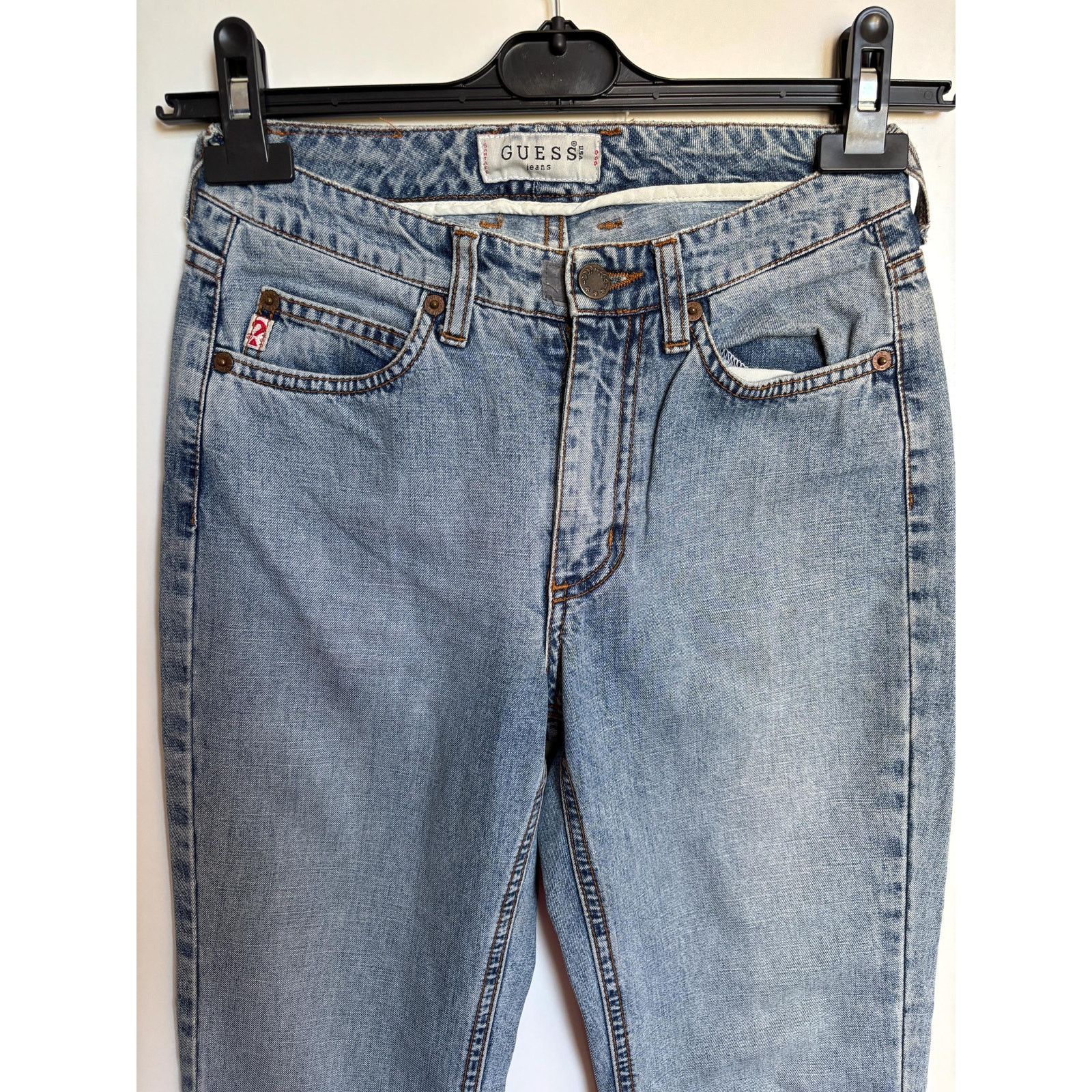 Guess × Vintage Vintage Guess Italy 27 High Waist Straight Leg 90s DenimRare Size US 27 - 3 Thumbnail