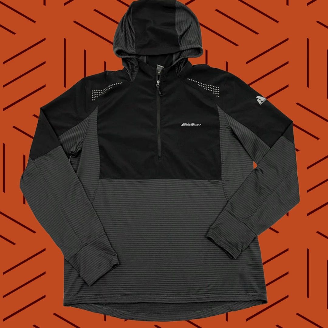 Eddie Bauer Eddie Bauer High Route Jacket Mens M Black Grid Fleece Air First Ascent 1/4 Zip Hiking Jacket Size US M / EU 48-50 / 2 - 1 Thumbnail