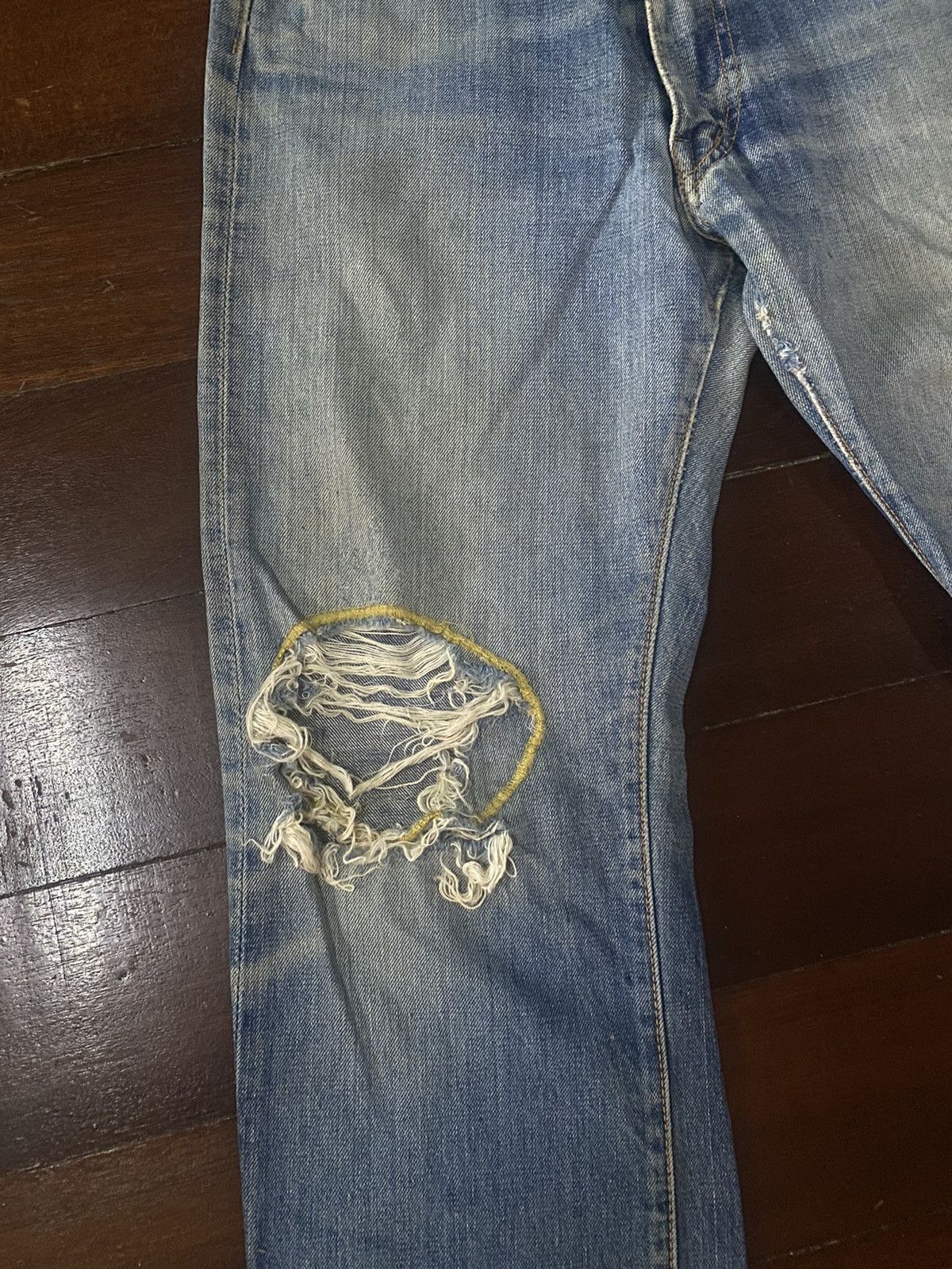 Vintage Fire 🔥 vintage 90s BIG STONE distressed denim rework Size US 32 / EU 48 - 4 Thumbnail