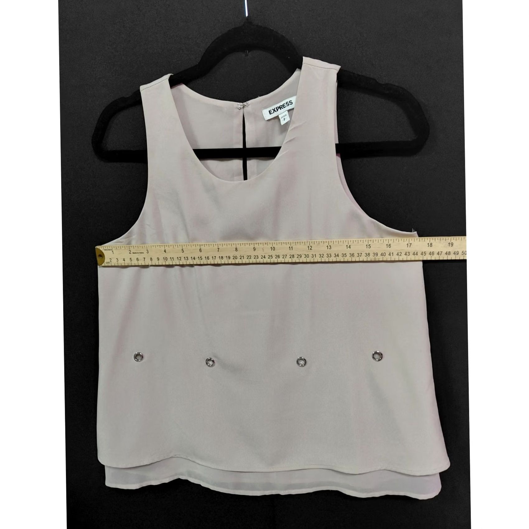 Express Express Beige Solid Polyester Women S Tank Top Size S / US 4 / IT 40 - 6 Thumbnail