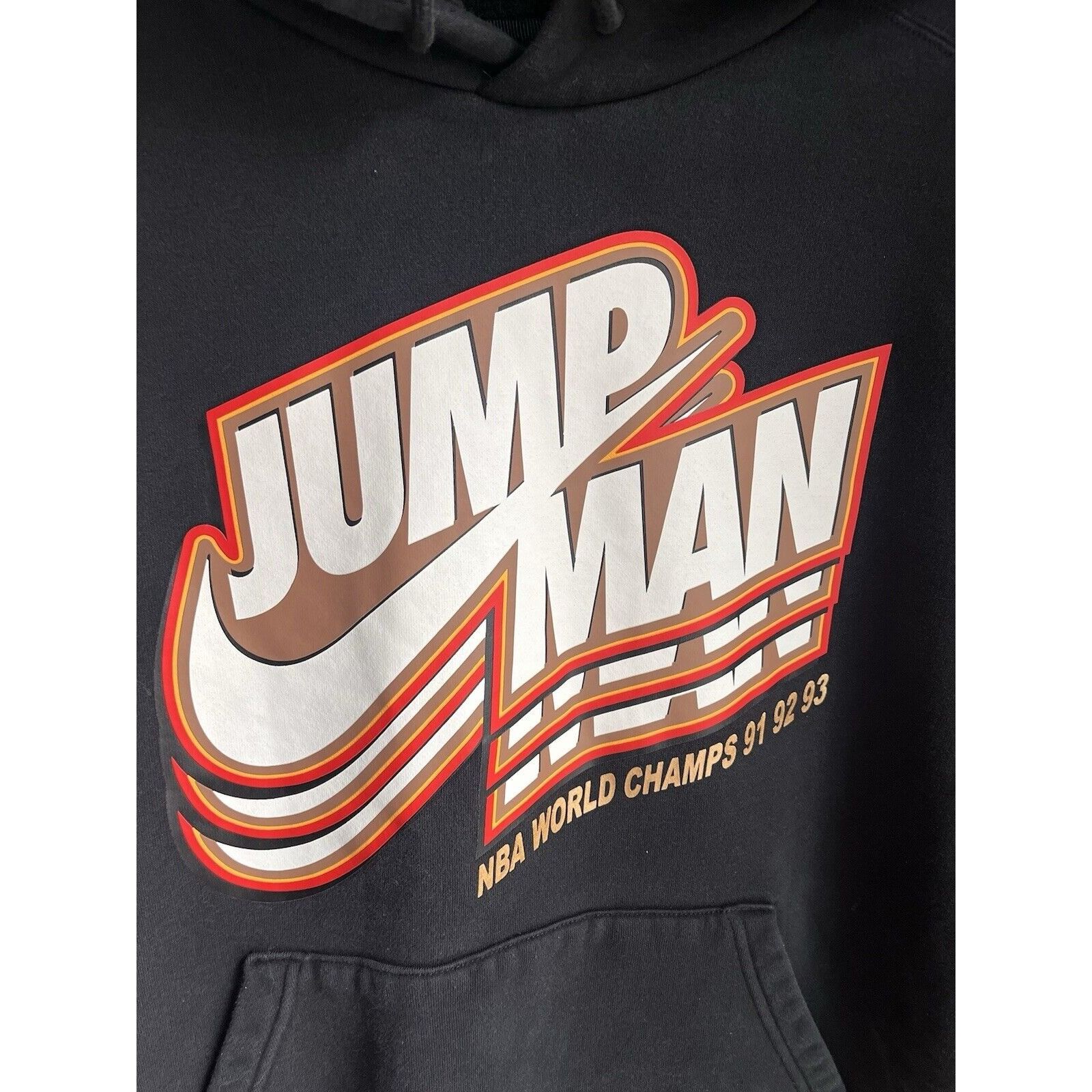 Jordan Brand VINTAGE STYLE NIKE AIR JORDAN BLACK HOODIE CHICAGO BULLS NBA Size US M / EU 48-50 / 2 - 2 Thumbnail