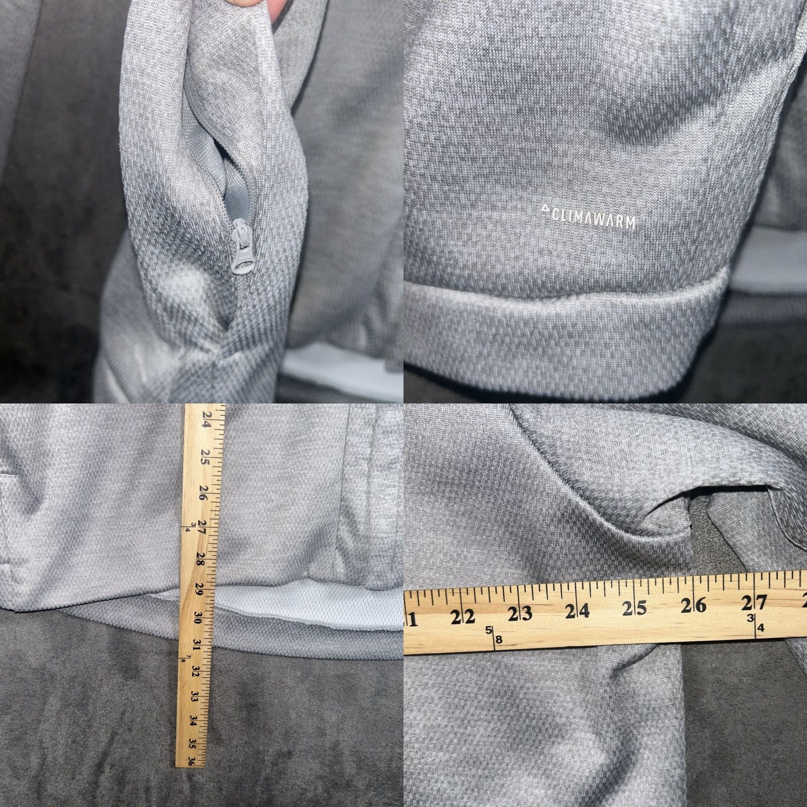 Adidas Adidas Hoodie Men 2XL Gray Full Zip Long Sleeve Hooded Sweatshirt Climawarm Size US XXL / EU 58 / 5 - 8 Thumbnail