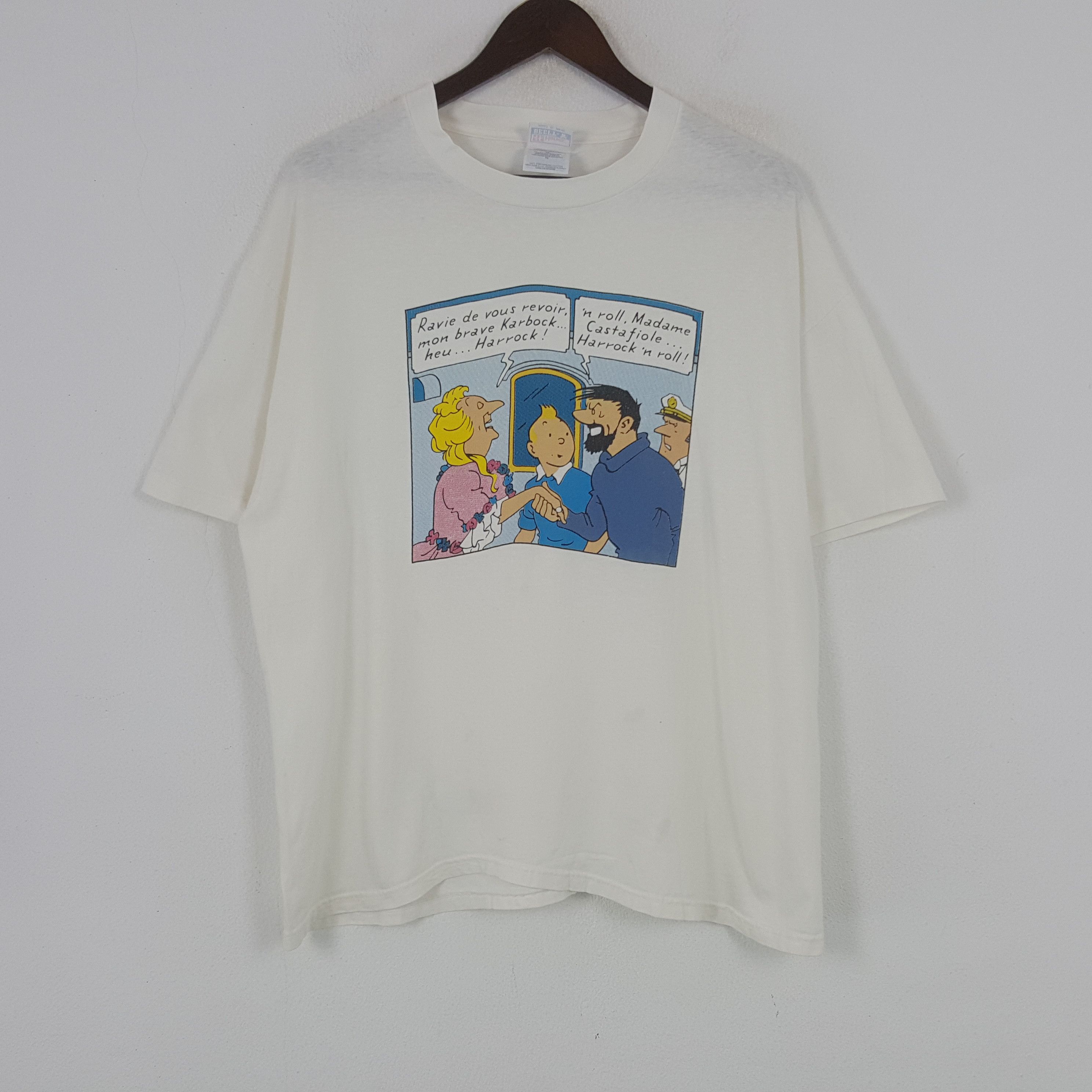 Cartoon Network × Vintage Vintage Tintin Japanese USA T-shirt Size US XL / EU 56 / 4 - 1 Thumbnail