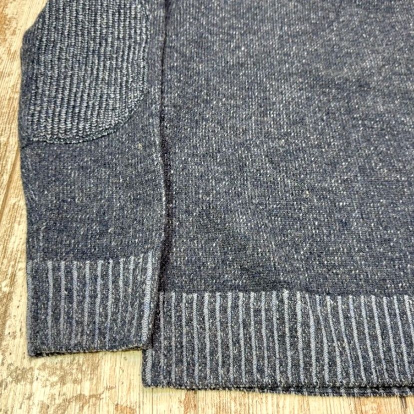 Pronto Uomo Pronto Uomo Mens Blue Wool 1/4 Zip Sweater Large Heather 100% Wool Blues Size US L / EU 52-54 / 3 - 3 Thumbnail