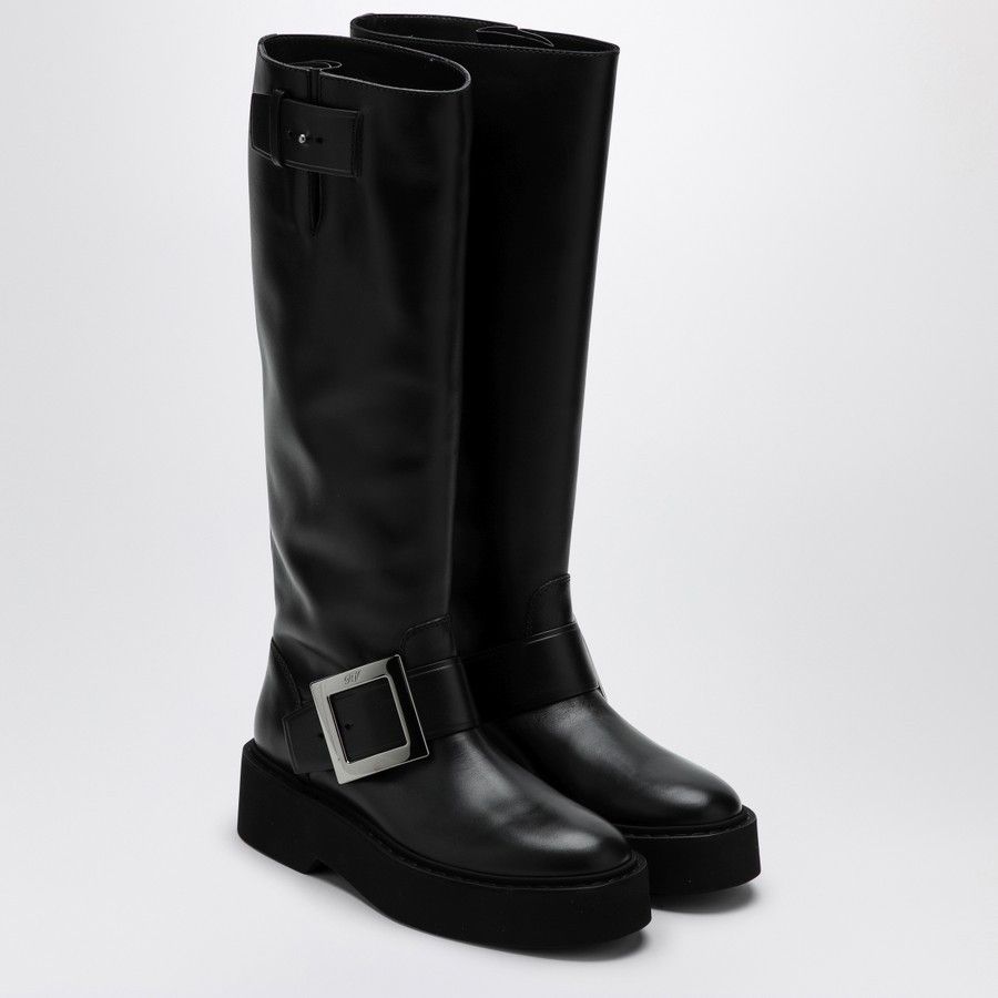 Roger Vivier o1d2blof0924 Leather Boots in Black Size US 9 / IT 39 - 2 Thumbnail