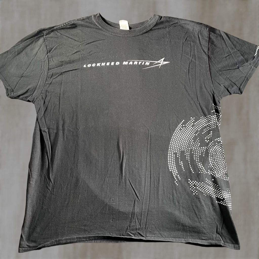 Vintage Lockheed Martin Shirt Mens 2XL Black Short Sleeve Crew Neck Graphic Print Military USA Tee Size US XXL / EU 58 / 5 - 1 Thumbnail