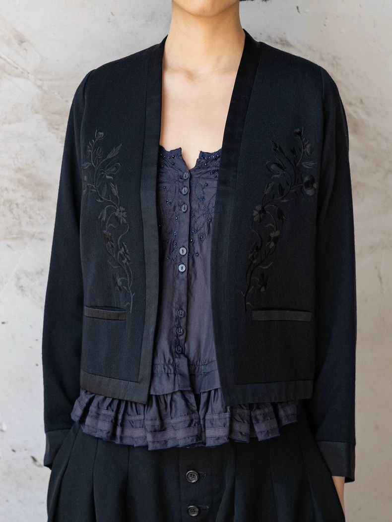 Kenzo 1983 KENZO Vintage Wool Embroidered Coat - dmc Size US M / EU 48-50 / 2 - 1 Thumbnail