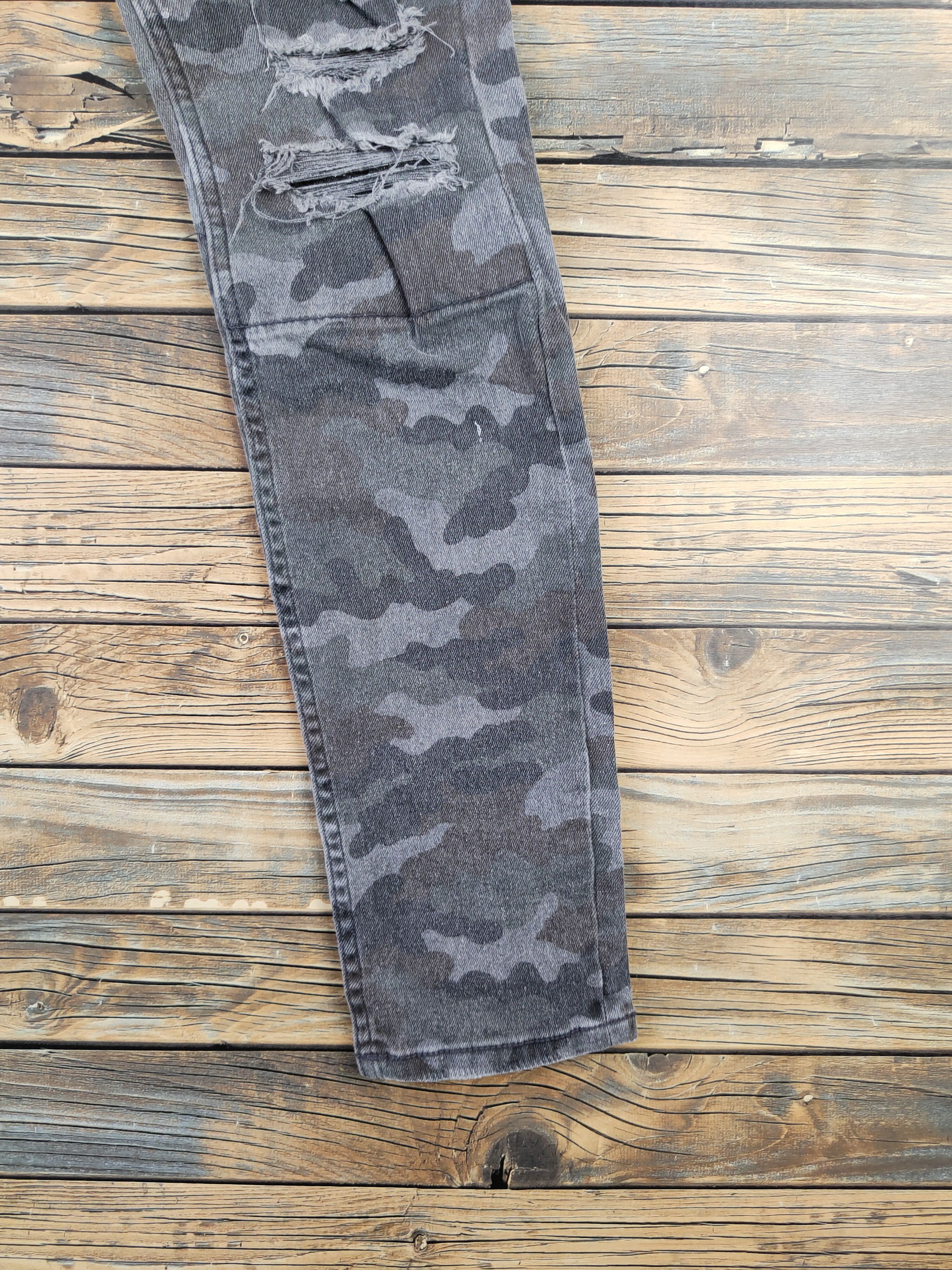 Japanese Brand DLL Bridge Camo Distressed Ripped Skinny cargo pants #192 Size 30" / US 8 / IT 44 - 6 Thumbnail
