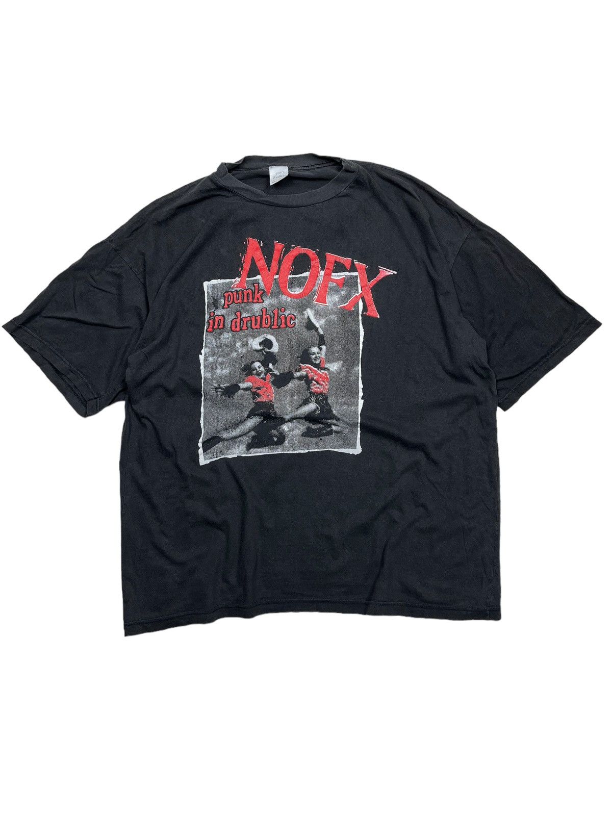 image of Band Tees x Vintage 90's Nofx Punk In Drublic Vintage T-Shirt in Black, Men's (Size XL)