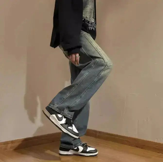 Japanese Brand Retro loose fitting casual floor mopping jeans Size US 32 / EU 48 - 4 Thumbnail