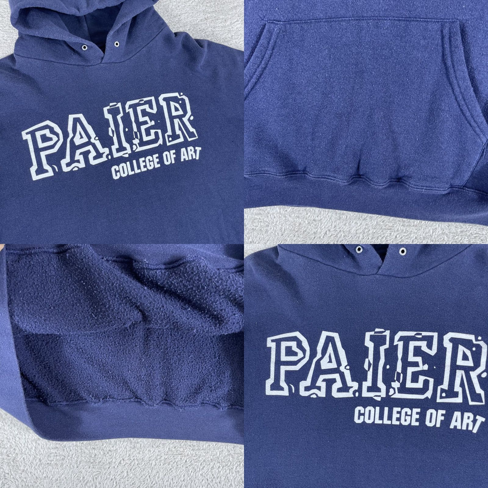 Lee VINTAGE Paier College of Art Hoodie Sweatshirt Adult XL Blue 90s Y2K Men Pullover Graphic Print Sweatshirt Size US XL / EU 56 / 4 - 8 Thumbnail