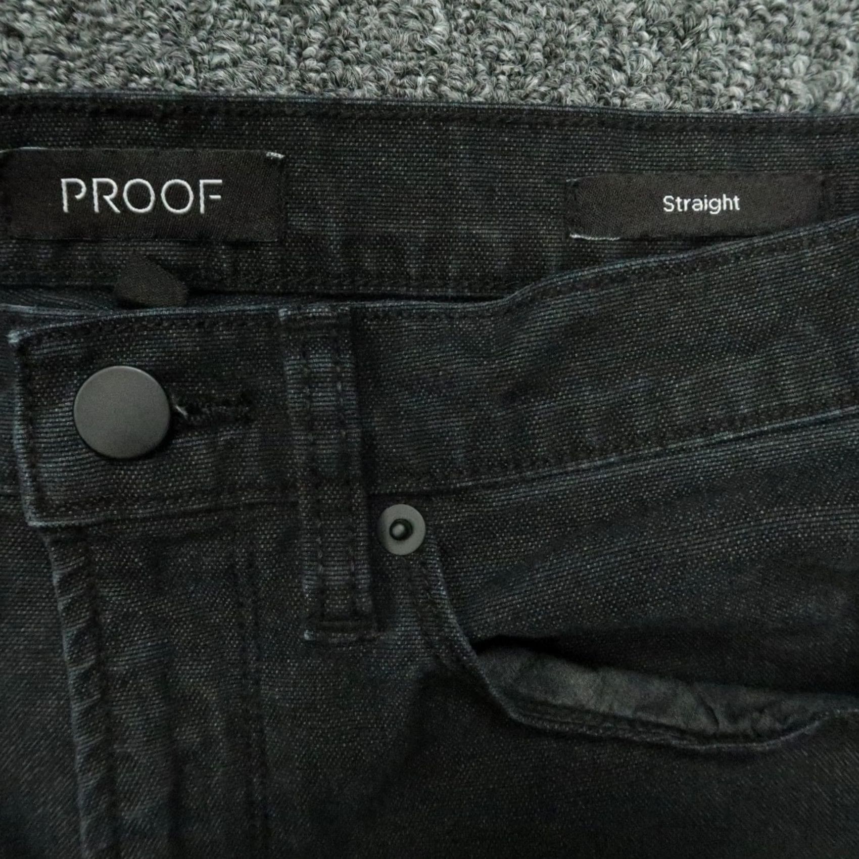 Vintage Proof Pants 29x30 Black Rover 5 Pocket Straight Stretch Chino Men Size 29 Black Proof Pants Mens Straight 5-Pocket Denim Trousers Size US 29 - 4 Thumbnail