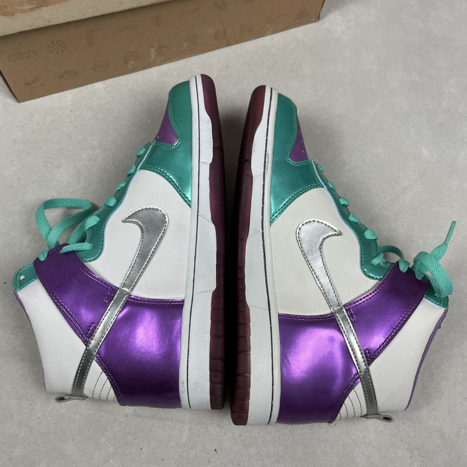 Nike Nike Dunk High GS 308319-101 White Purple Athletic Shoes 6.5 Size US 6.5 / EU 39-40 - 4 Thumbnail