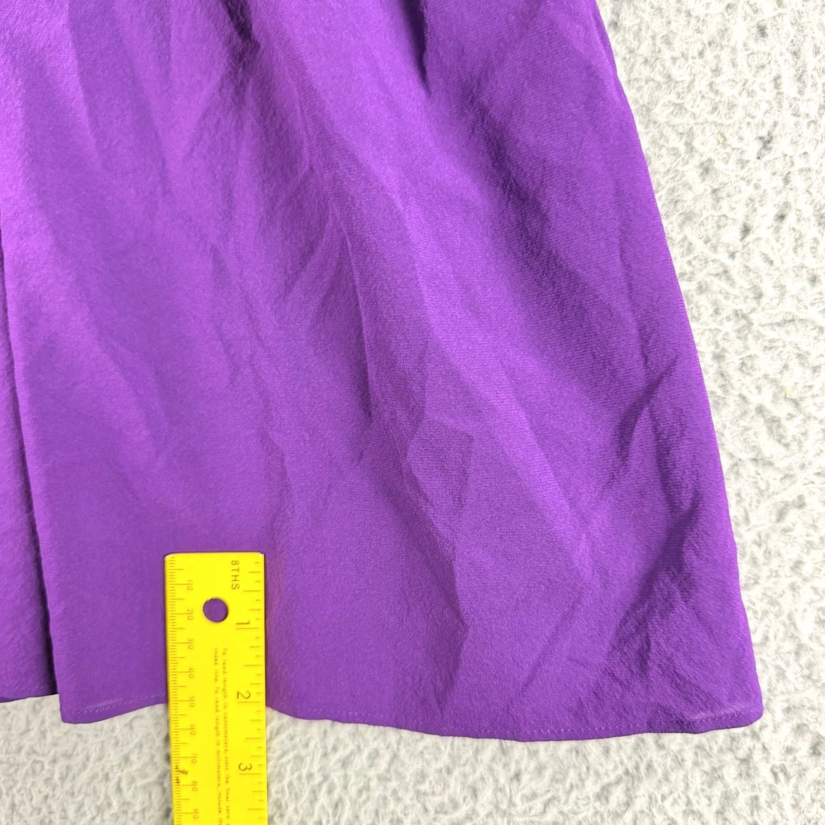 Alice + Olivia Alice + Olivia Debbie Dress Womens M Purple Silk Blend Halter Neck Size M / US 6-8 / IT 42-44 - 6 Thumbnail