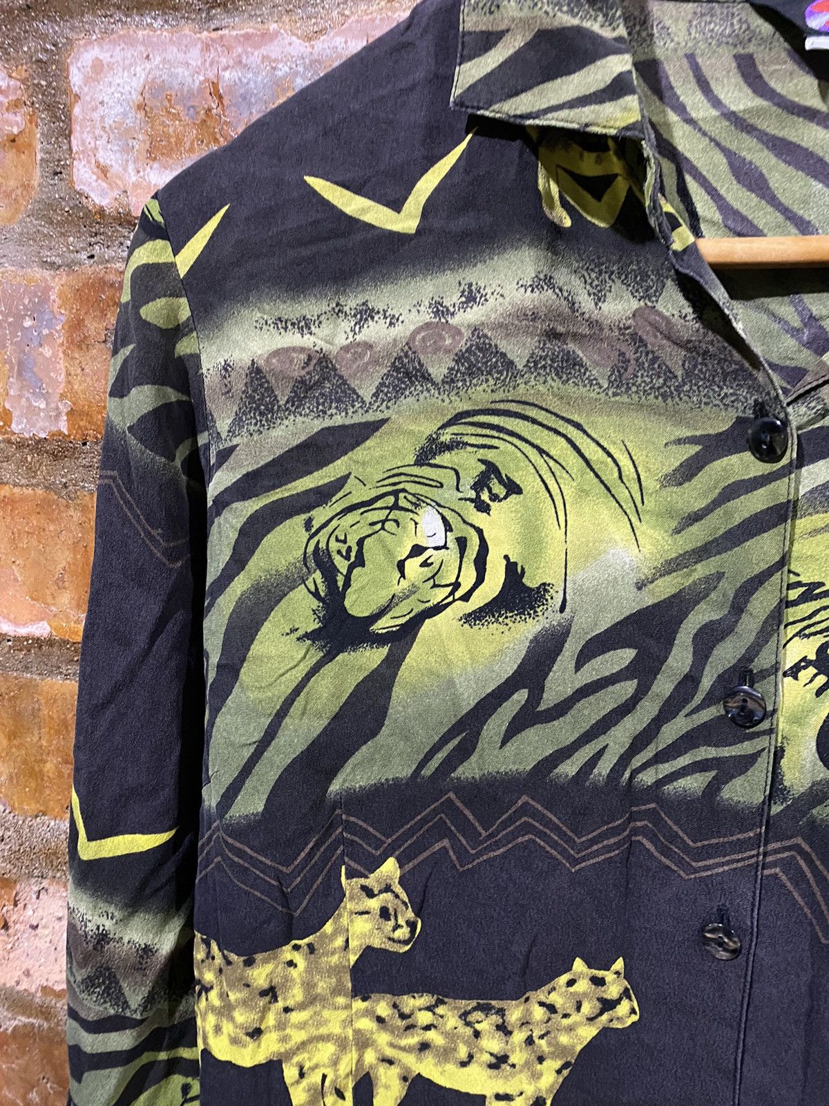 Japanese Brand × Toyo Enterprises × Vintage 1980’s ES Japan Silk tiger Animal print Size M / US 6-8 / IT 42-44 - 5 Thumbnail