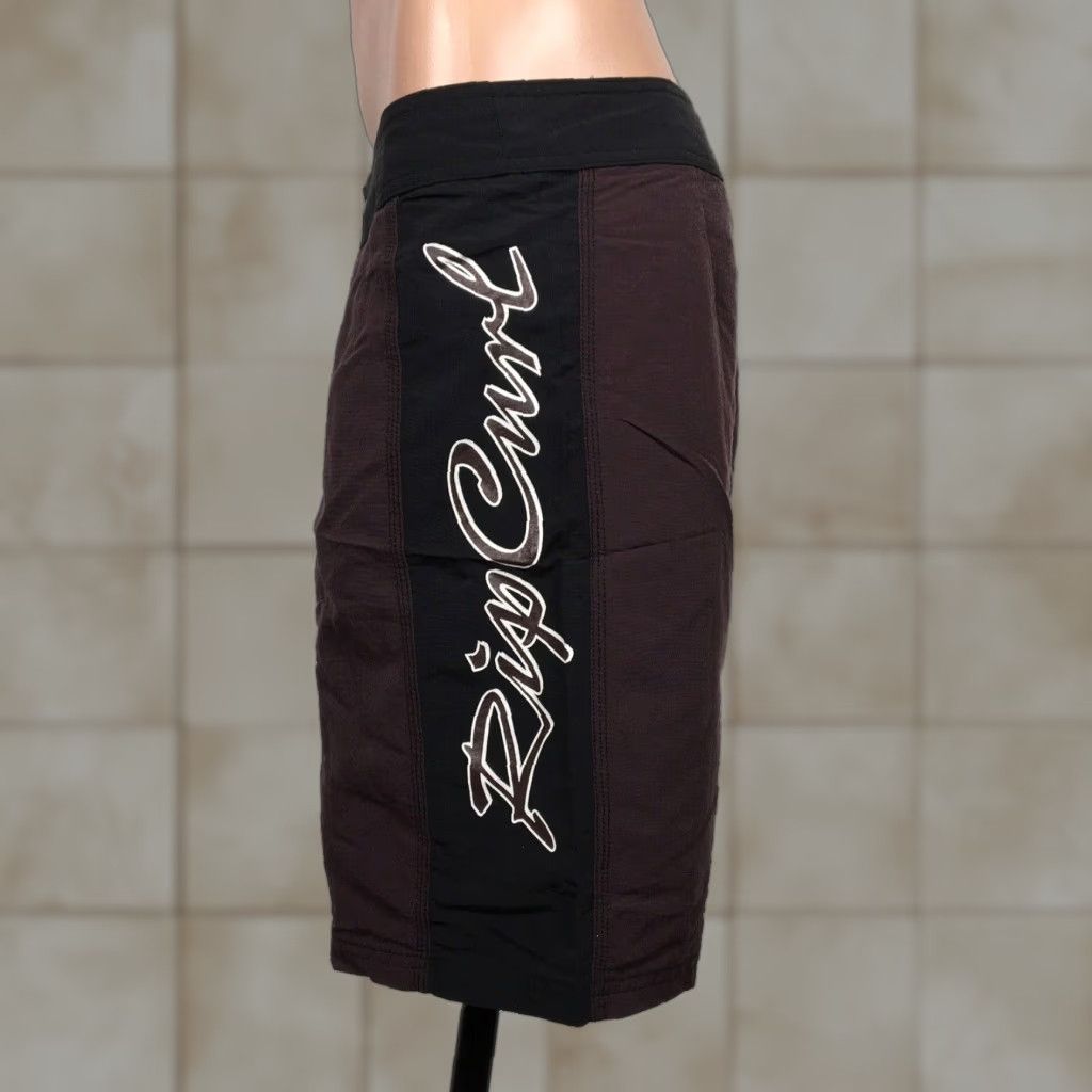 VINTAGE RIP CURL 90s Brown Boardshorts 34 Swim Trunks Surf Beach Mens