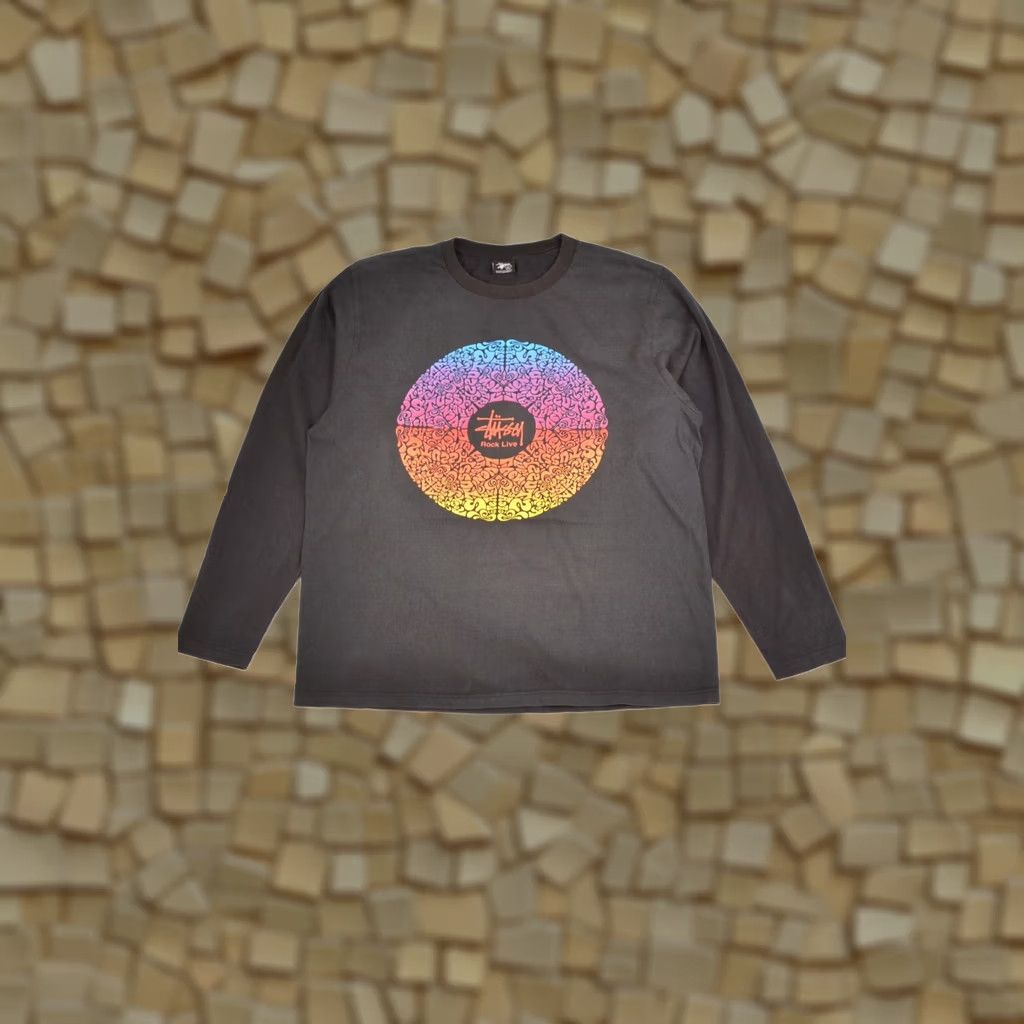 Olive Stussy Rock Live Vintage Long Sleeve T-Shirt Tee Made in Mexico Size XL Black Mens Shirts XL Vintage Rock Live T-Shirt Size US XL / EU 56 / 4 - 1 Thumbnail