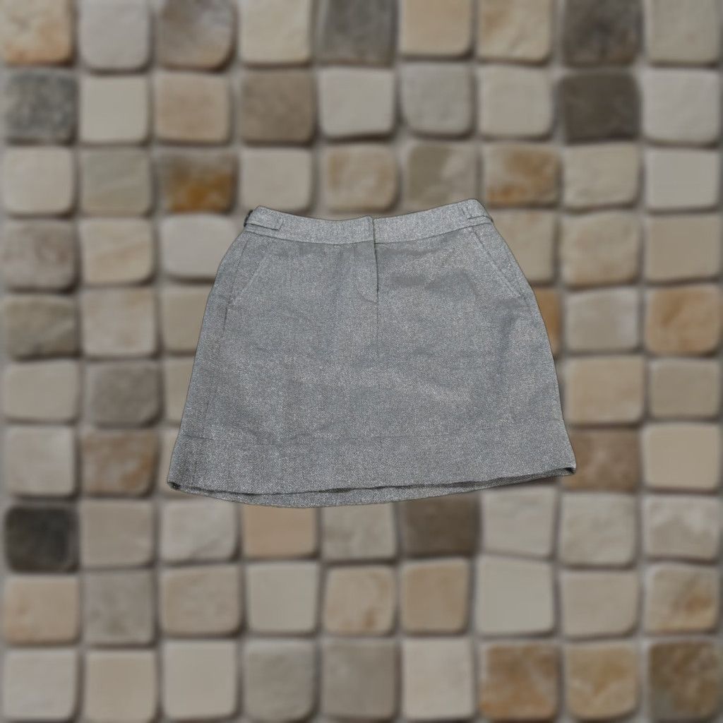 Loft VINTAGE Loft Skirt Womens 2 Gray Linen Blend Metallic Straight NEW Size 26" / US 2 / IT 38 - 1 Thumbnail