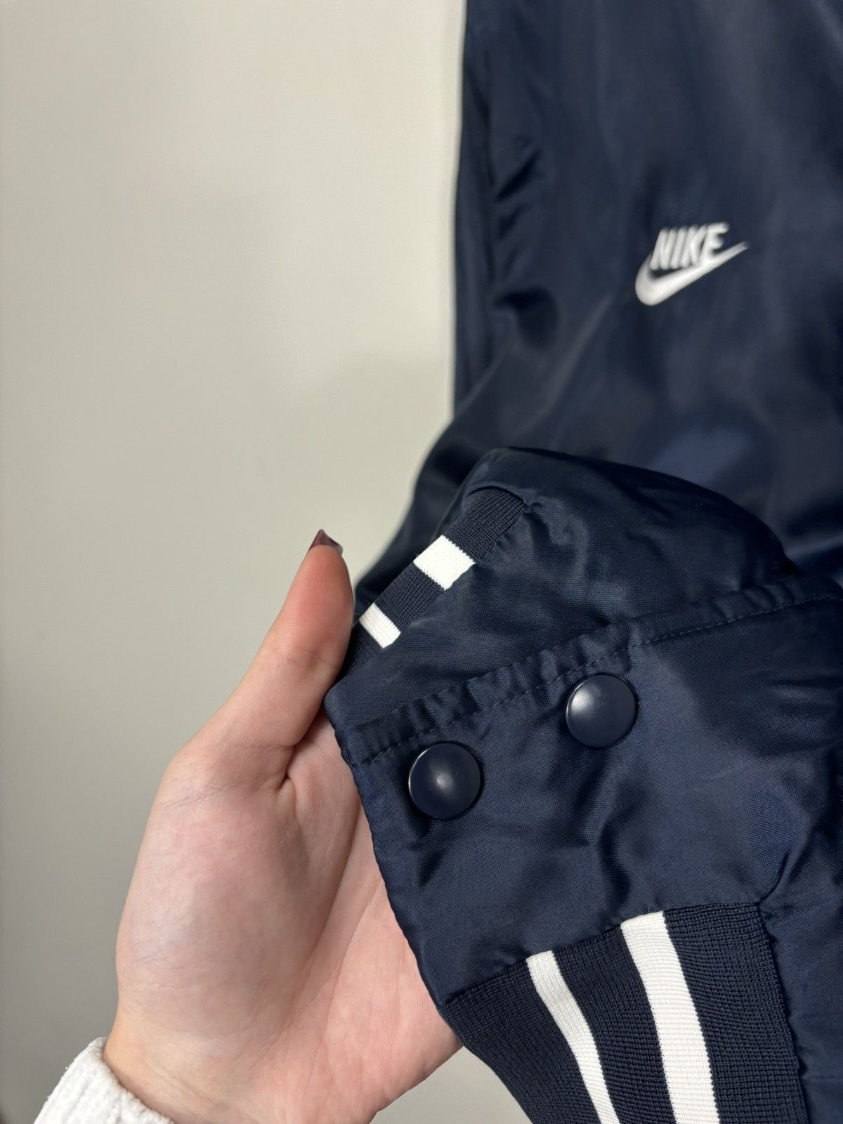 Nike Vintage Nike NSW Rare Hype Satin Varsity Bomber Jacket Size US XXL / EU 58 / 5 - 15 Thumbnail
