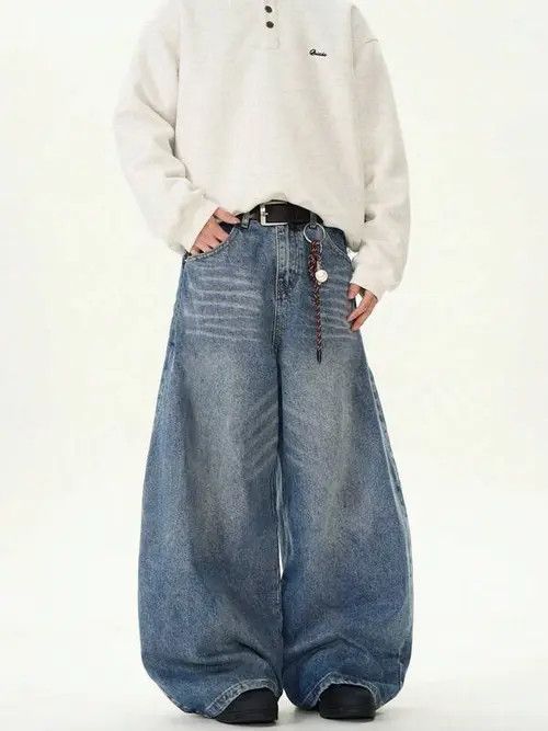 Japanese Brand VIntage RETRO 90s baggy denim jeans Size US 34 / EU 50 - 2 Thumbnail