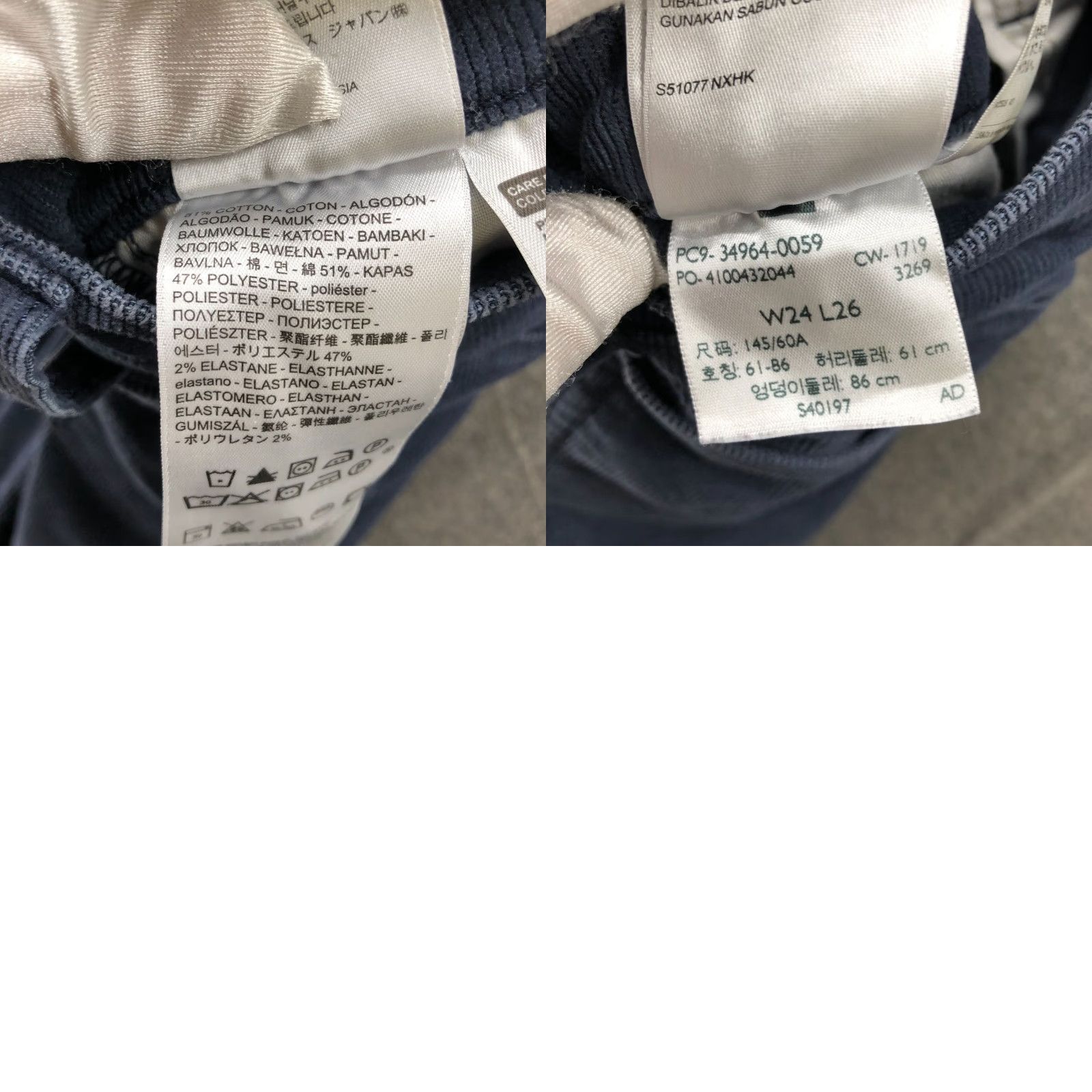 Levi's Levi's Wedgie Straight Corduroy Jeans Womens 24 Blue Button Fly 5 Pocket Jeans Size 42" / US 20 - 9 Thumbnail