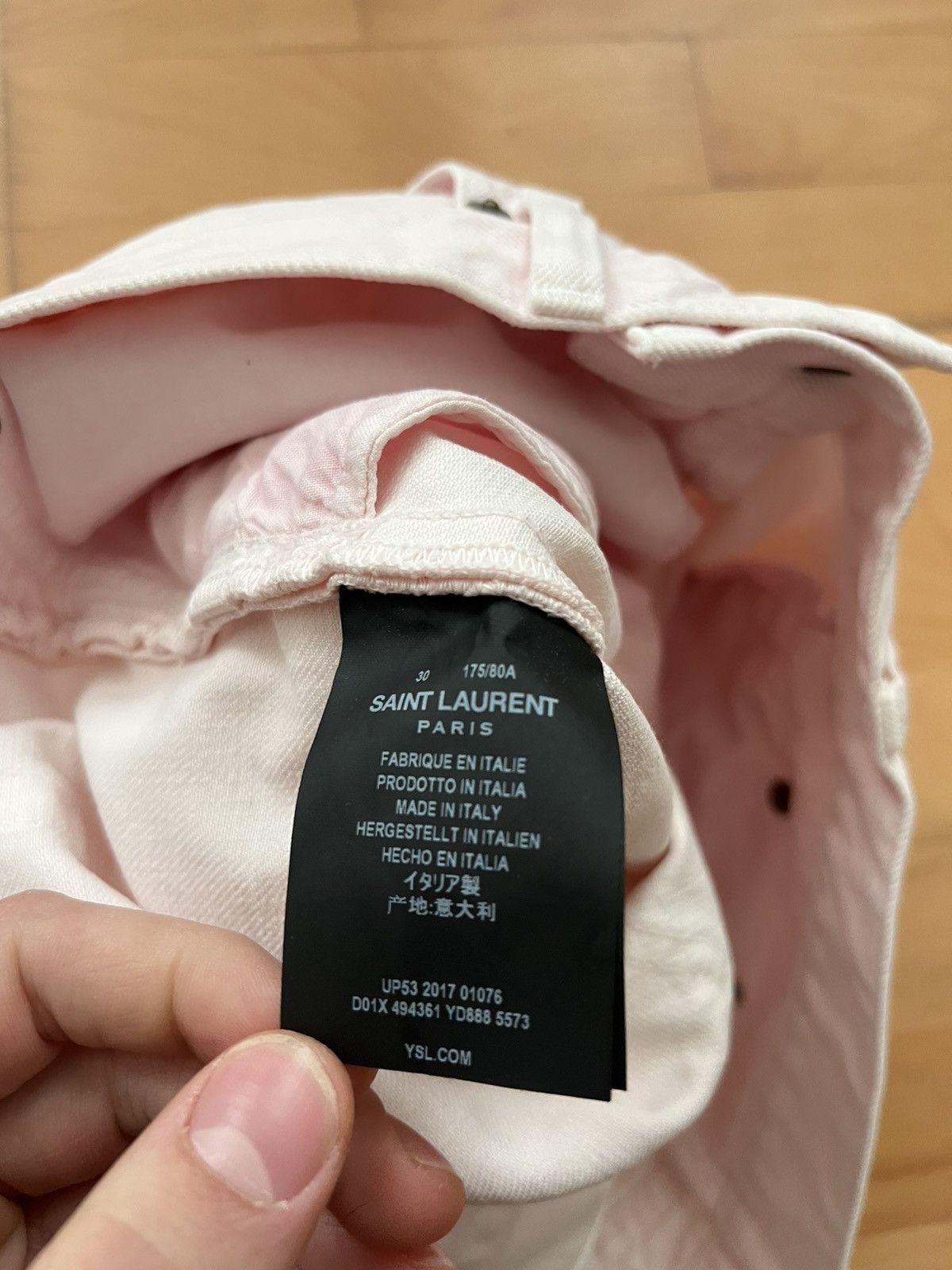 Saint Laurent Paris Saint Laurent by Hedi light pink jeans Size US 31 - 5 Thumbnail