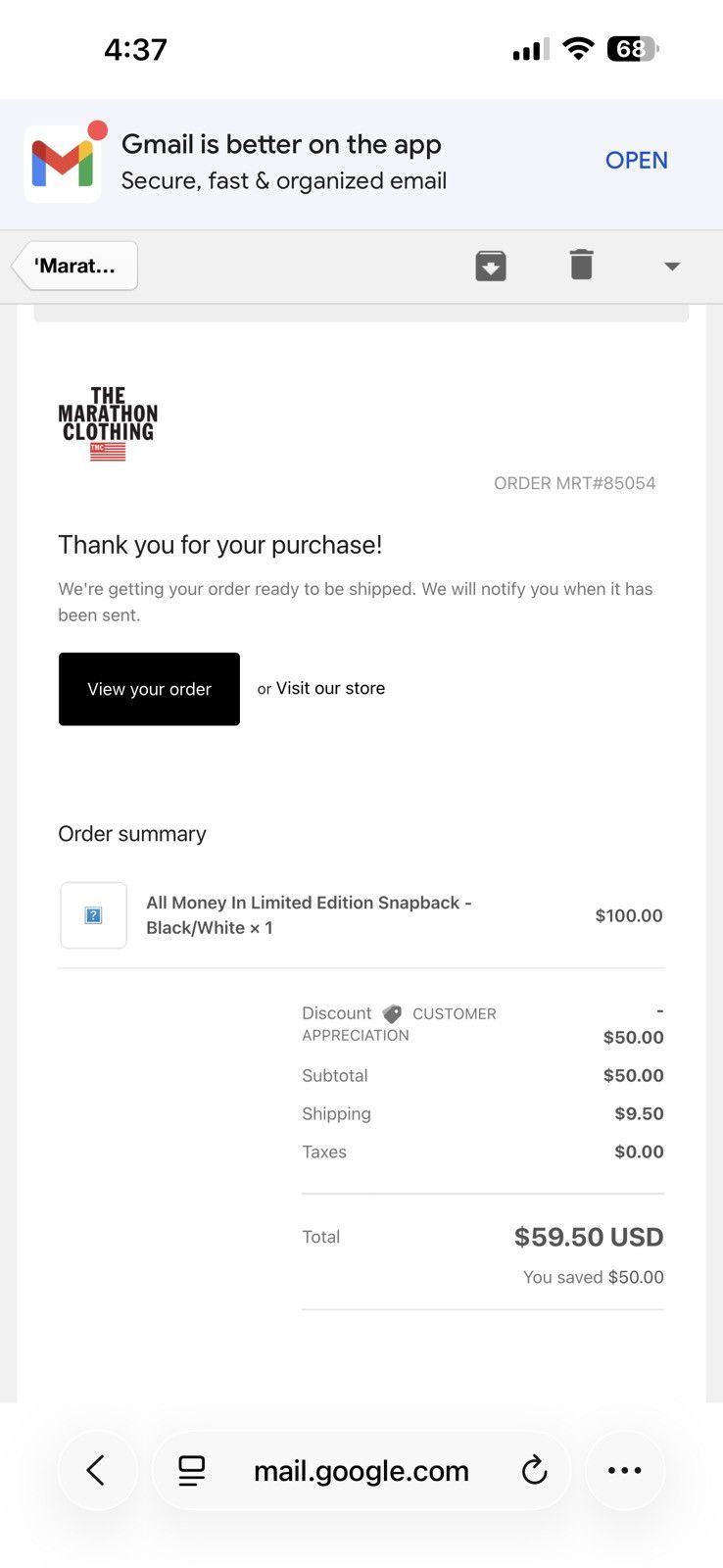 Other The Marathon Clothing “ALL MONEY IN” snapback Size ONE SIZE - 8 Thumbnail