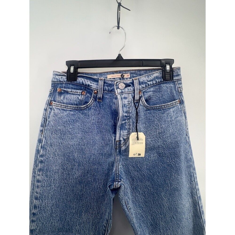 Levi's NEW Levi’s Premium Wedgie Straight Fit Jeans 28X25 High Ris Size 28" / US 6 / IT 42 - 2 Thumbnail
