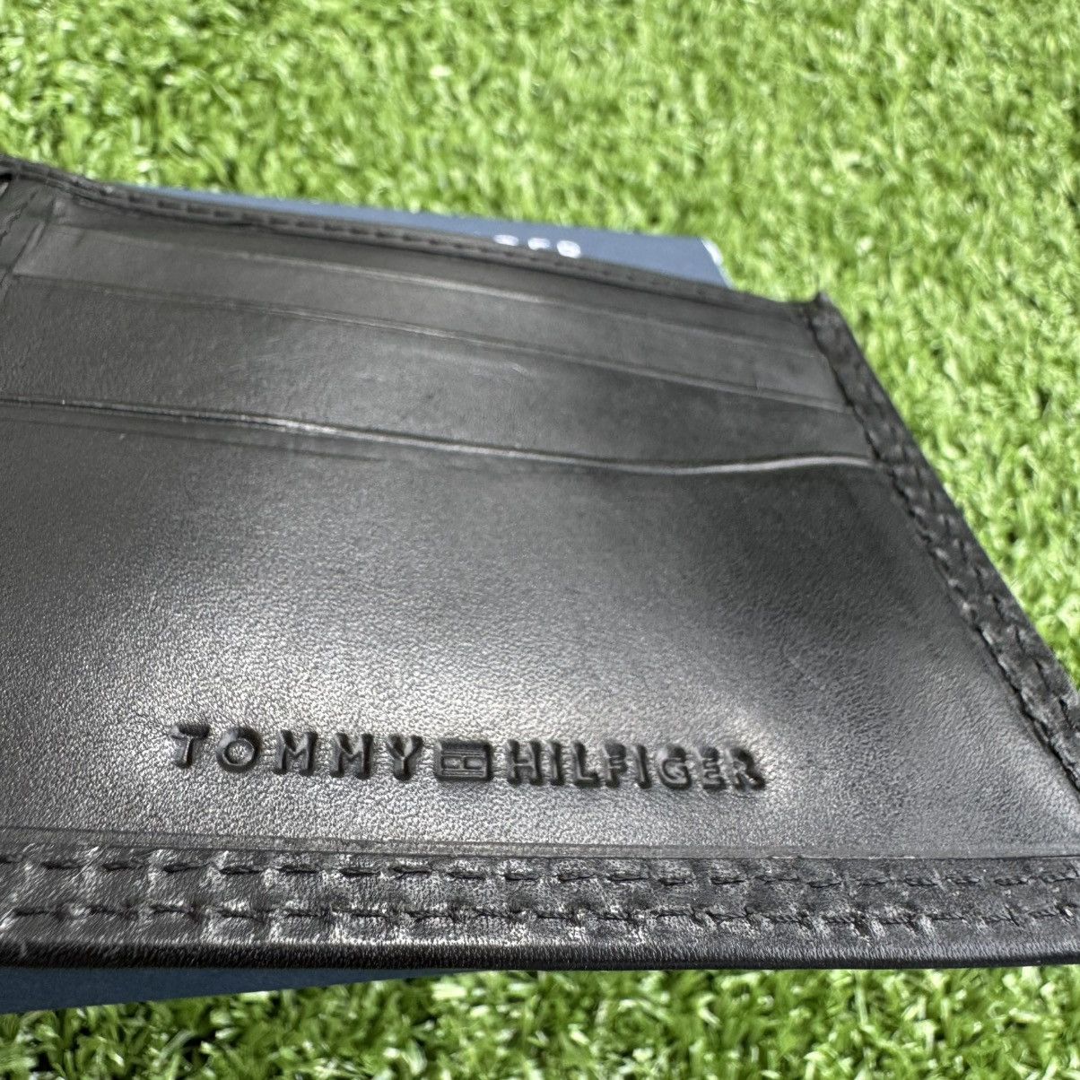 Tommy Hilfiger × Vintage Tommy Hilfiger Black Genuine Leather Bi-Fold Wallet Size ONE SIZE - 7 Thumbnail