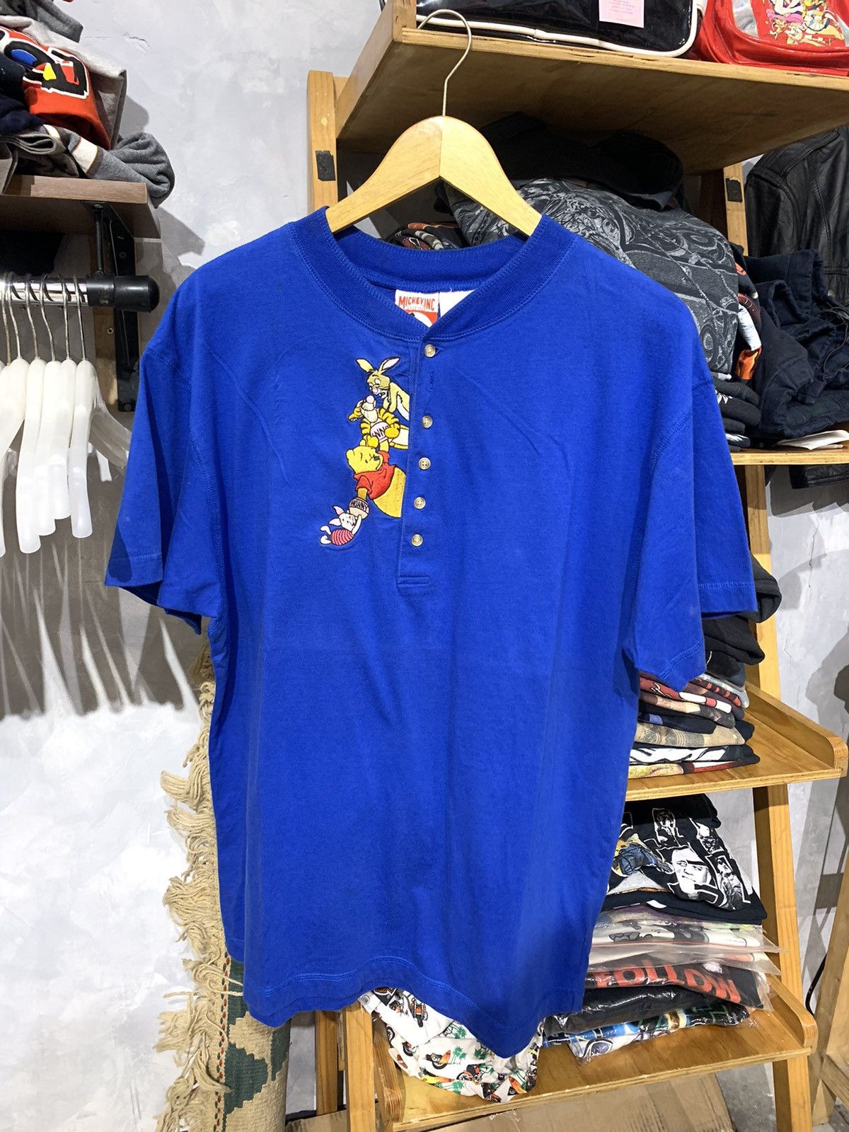 image of Disney Winnie The Pooh in Blue, Men's (Size XL)