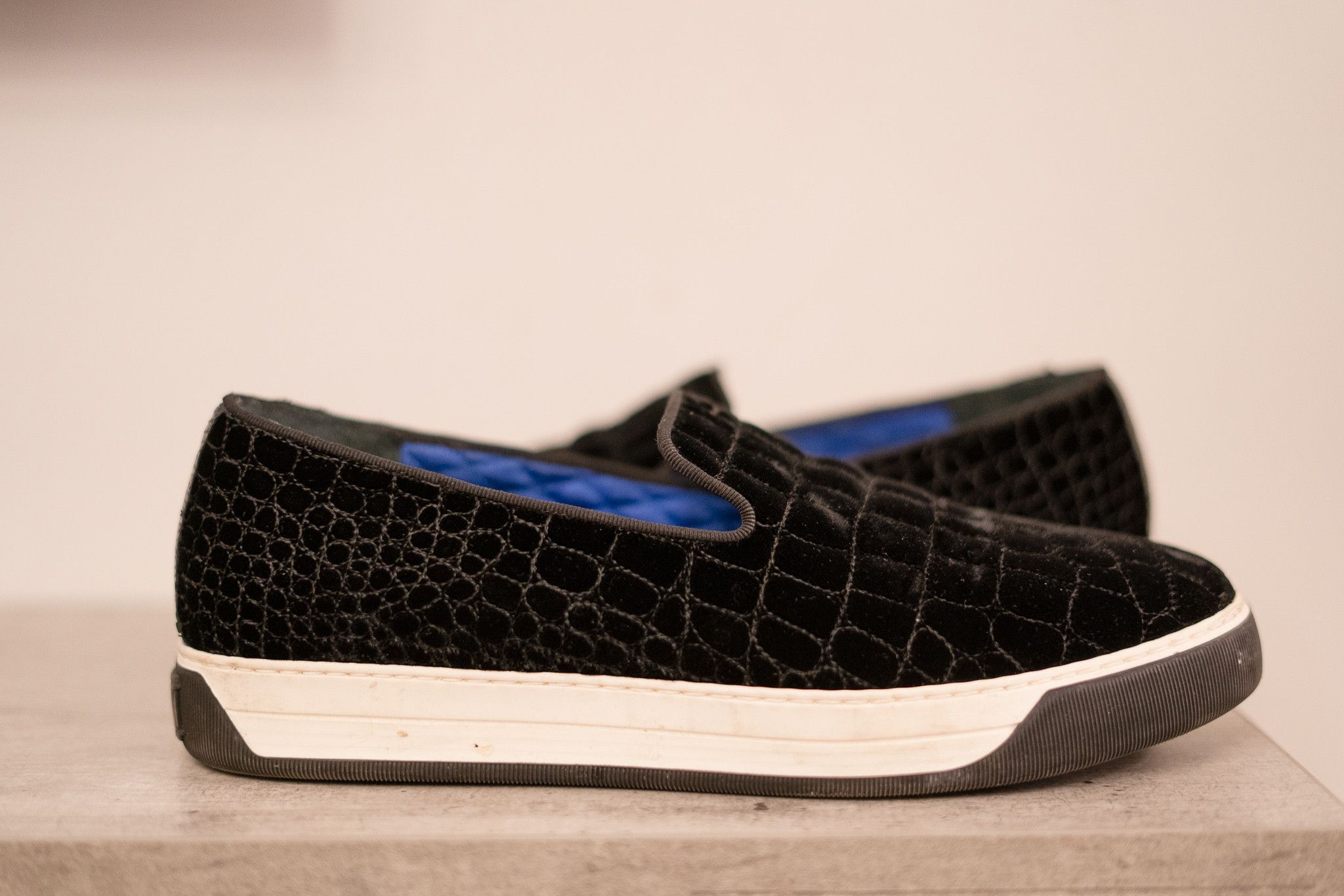 Fendi Fendi Black Velvet Slip-on Sneakers Size US 9 / EU 42 - 1 Thumbnail
